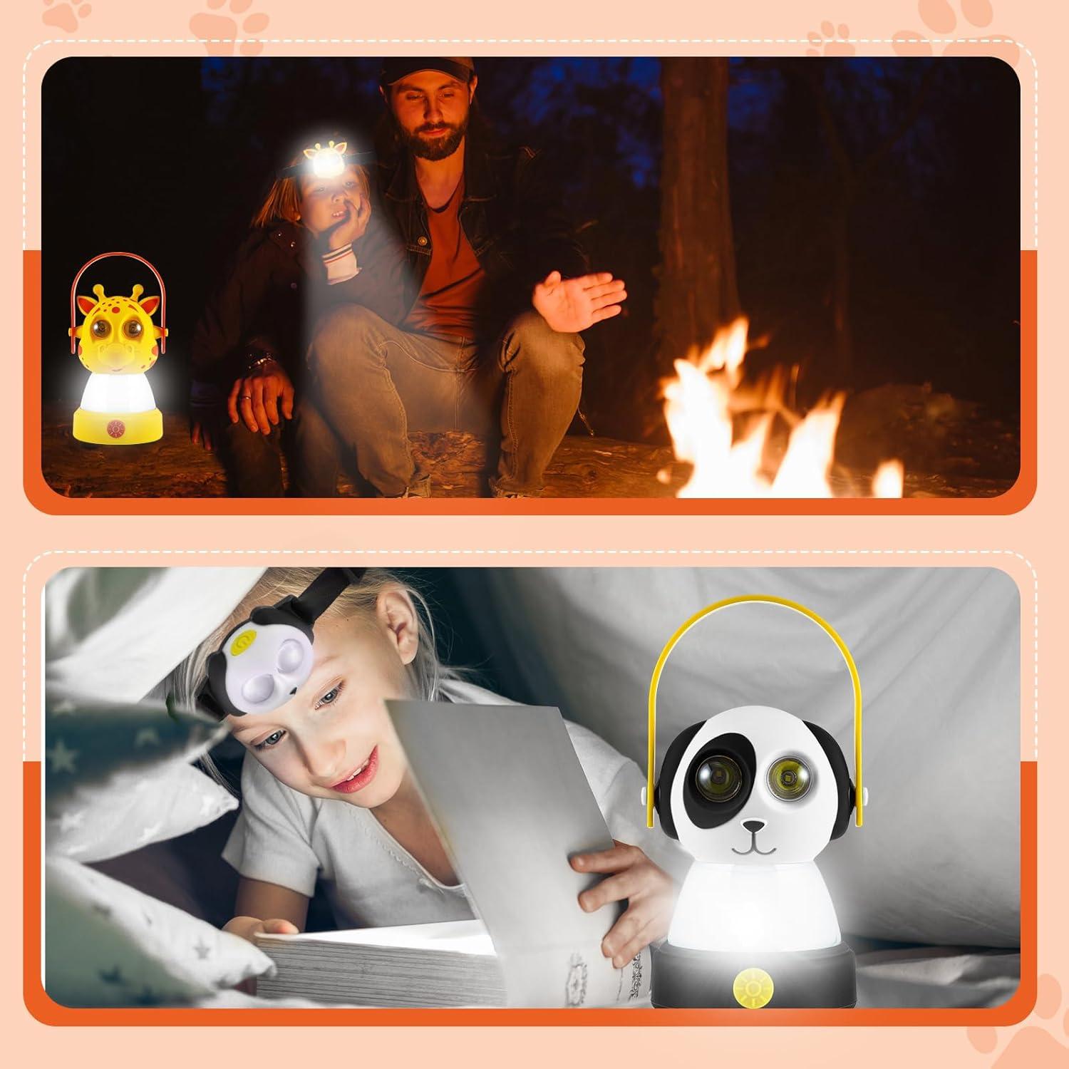 Linterna LED de Camping VIHOSE 4 Pcs Temática Animales