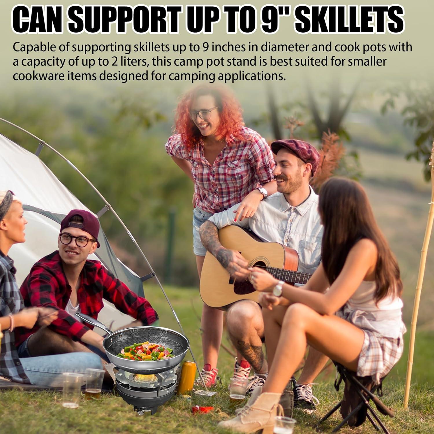 Soporte para Olla de Camping TonGass Acero Inoxidable 22.86 cm