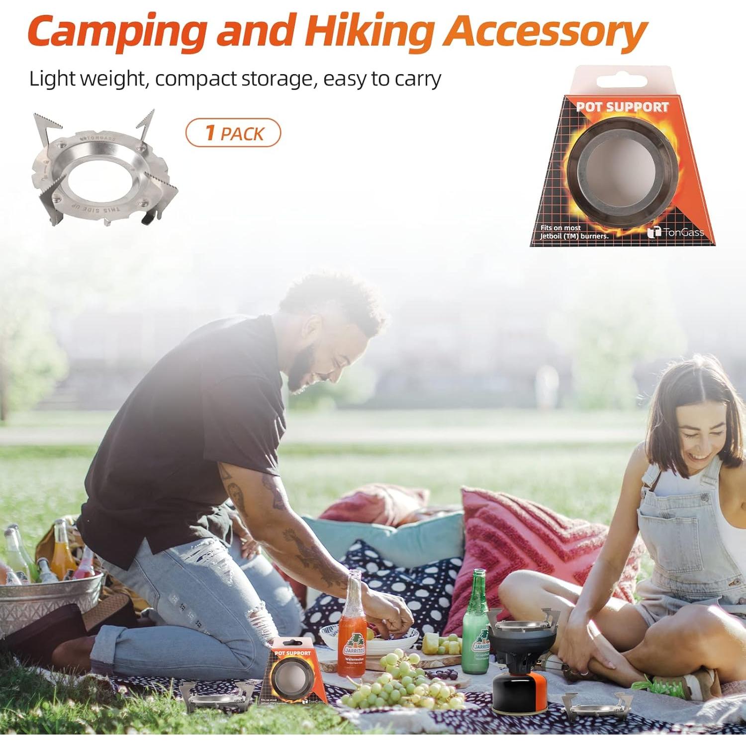 Soporte para Olla de Camping TonGass Acero Inoxidable 22.86 cm