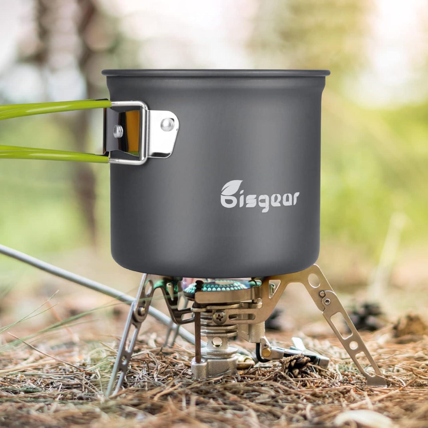 Set de Cocina Camping Bisgear 12 Piezas Aluminio Portátil