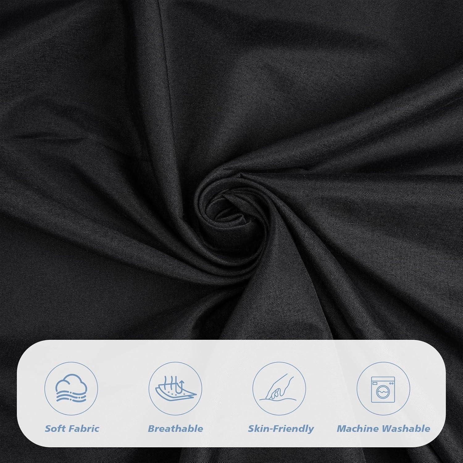 Sábanas de Cuna URZGU 31x75 cm Ajustables Microfibra Negra