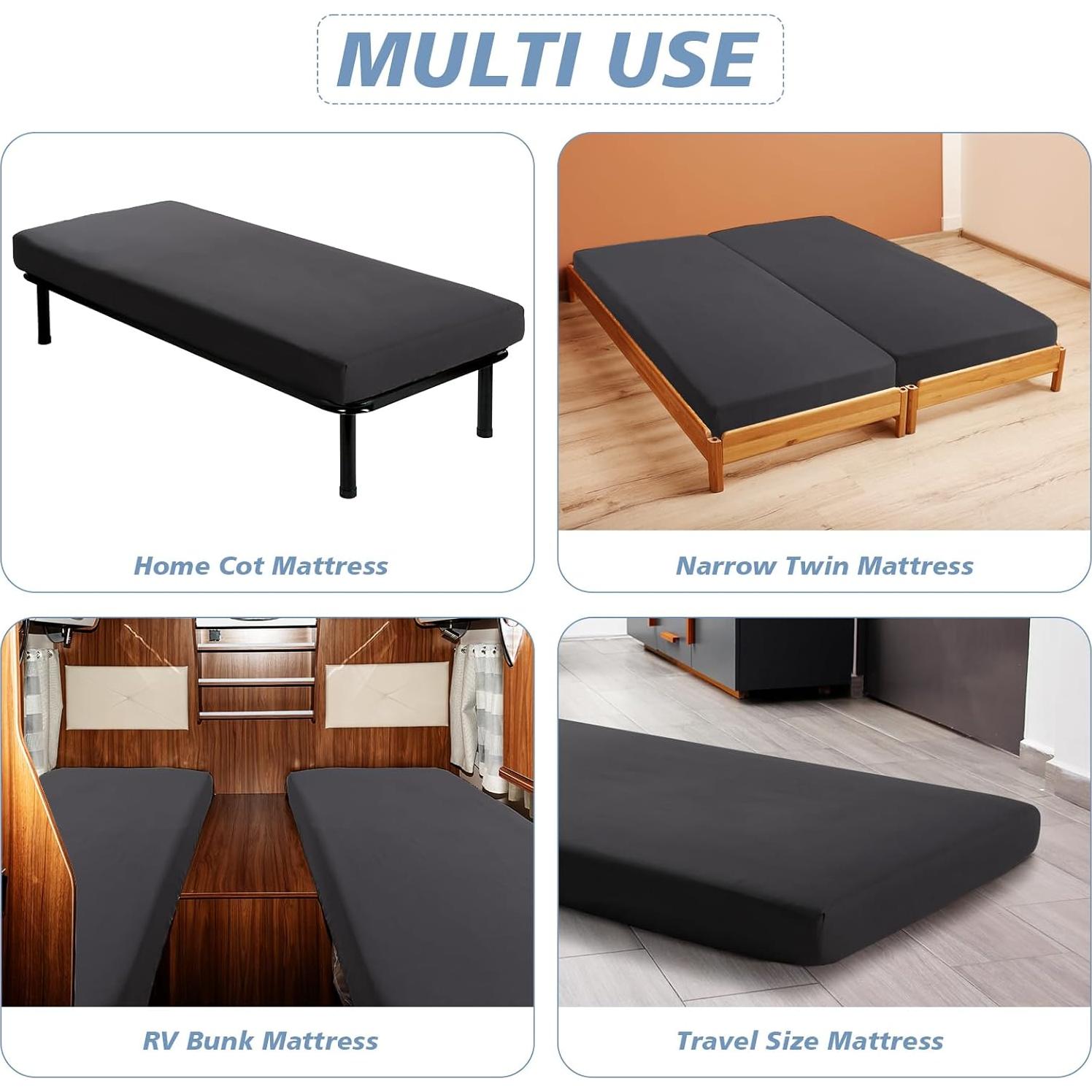 Sábanas de Cuna URZGU 31x75 cm Ajustables Microfibra Negra