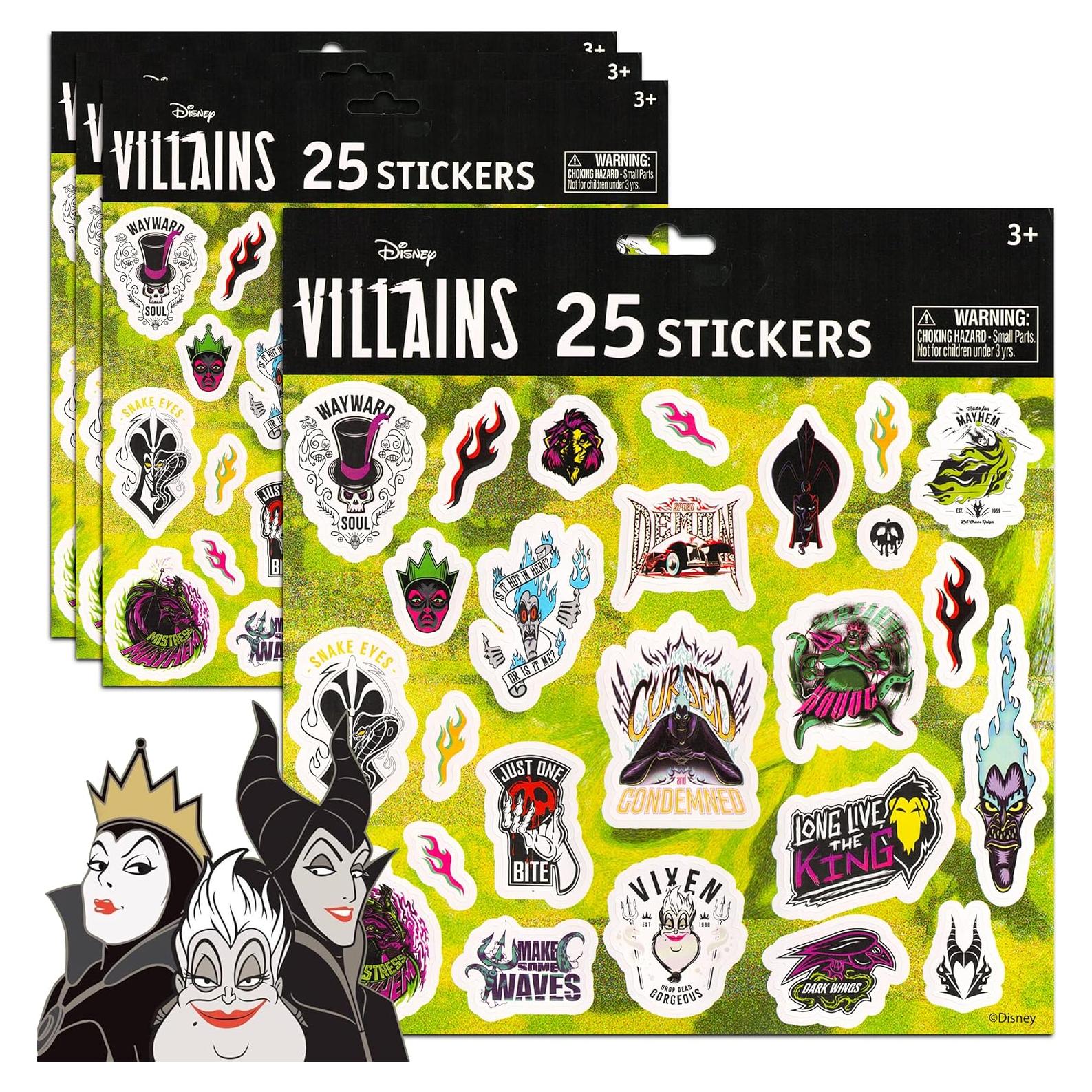 Paquete de 100 Stickers Villanos Disney - Tienda Disney