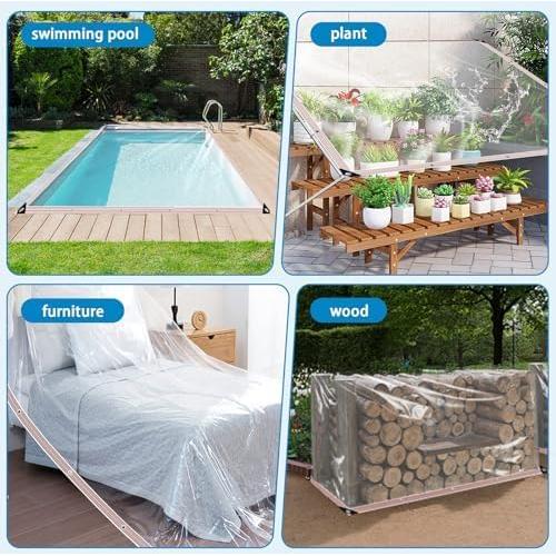 Lona Transparente Resistente al Agua 2.13x2.74m Welacymet