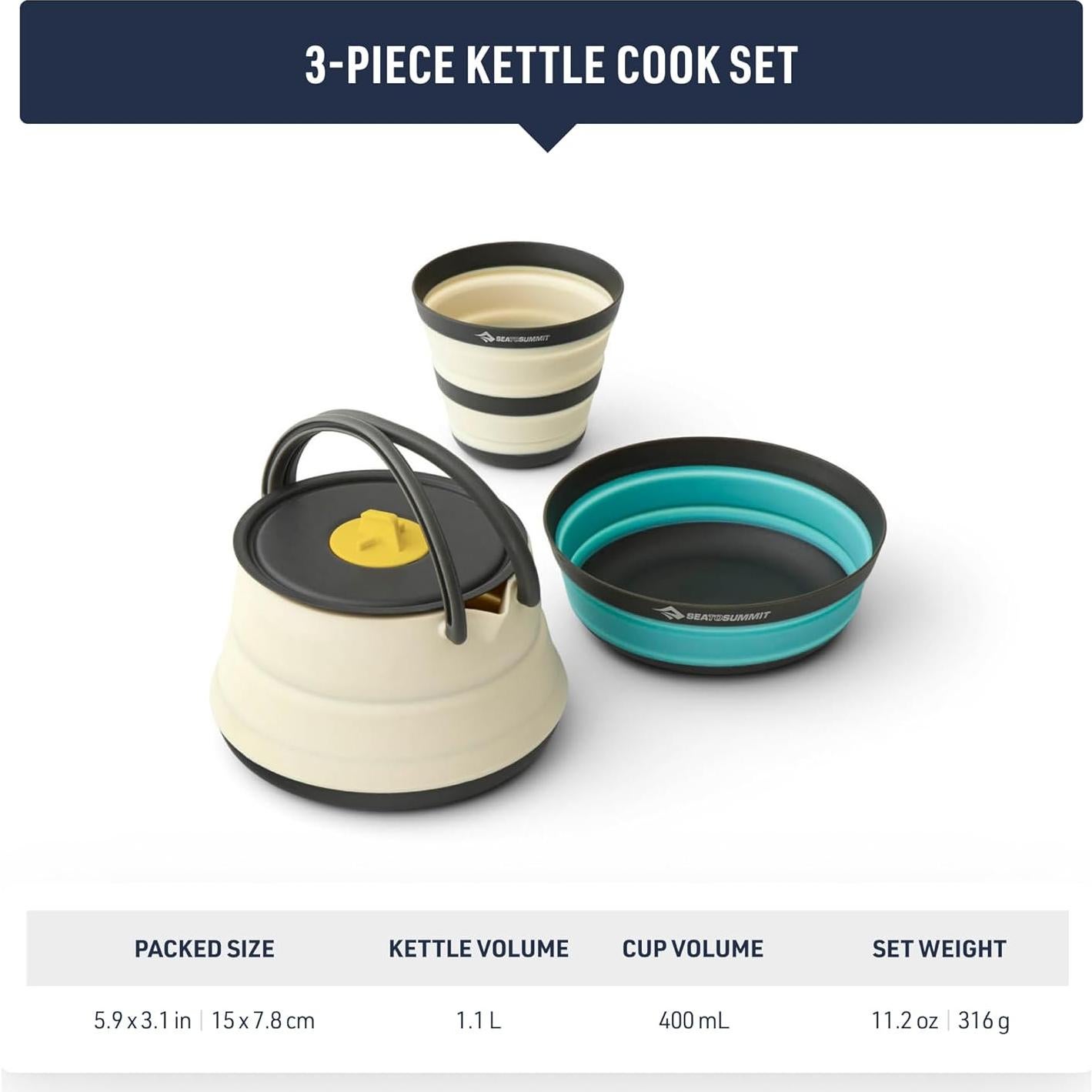 Sea to Summit Frontier Ultralight Collapsible Kettle Cook Set