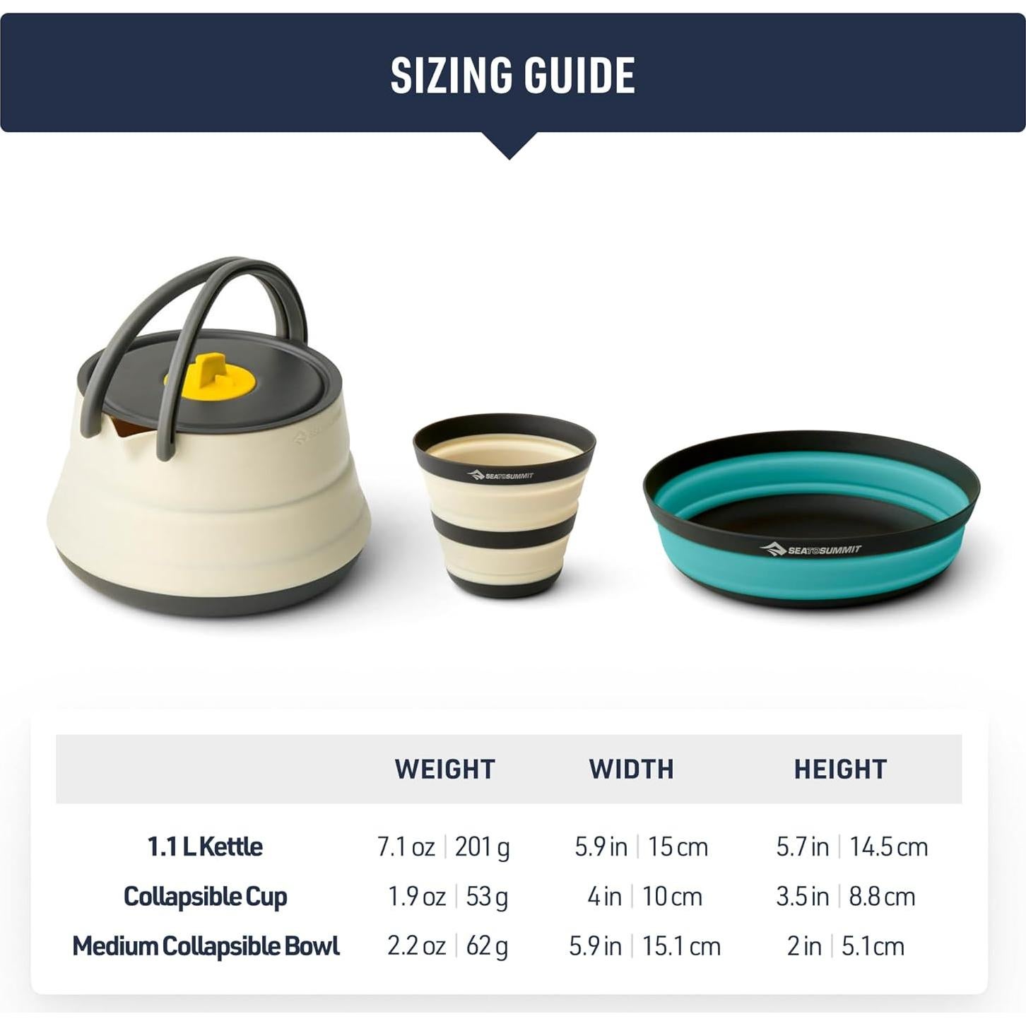 Sea to Summit Frontier Ultralight Collapsible Kettle Cook Set