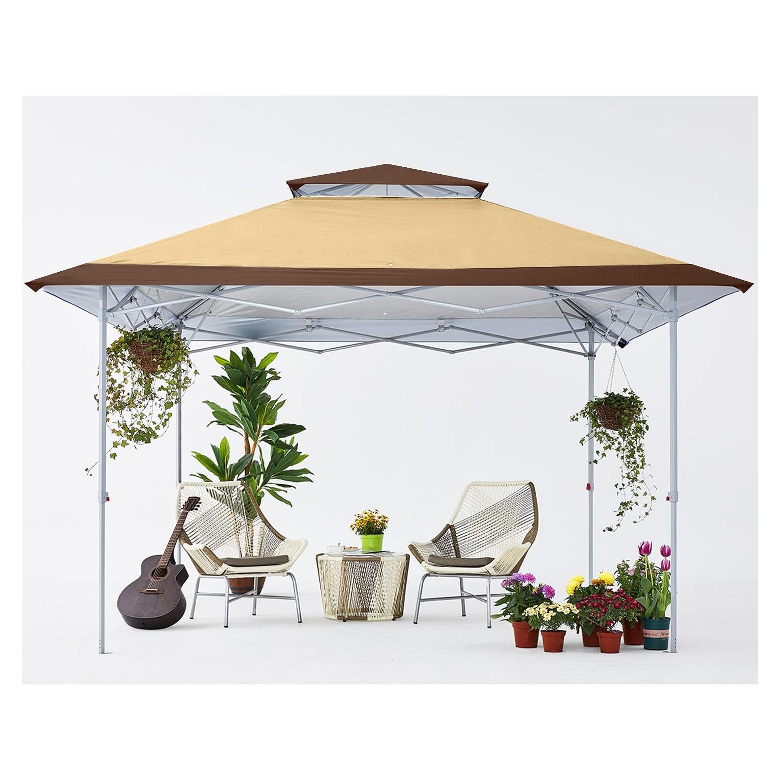 Carpa Plegable COOSHADE 13x13 ft Beige para 10 Personas