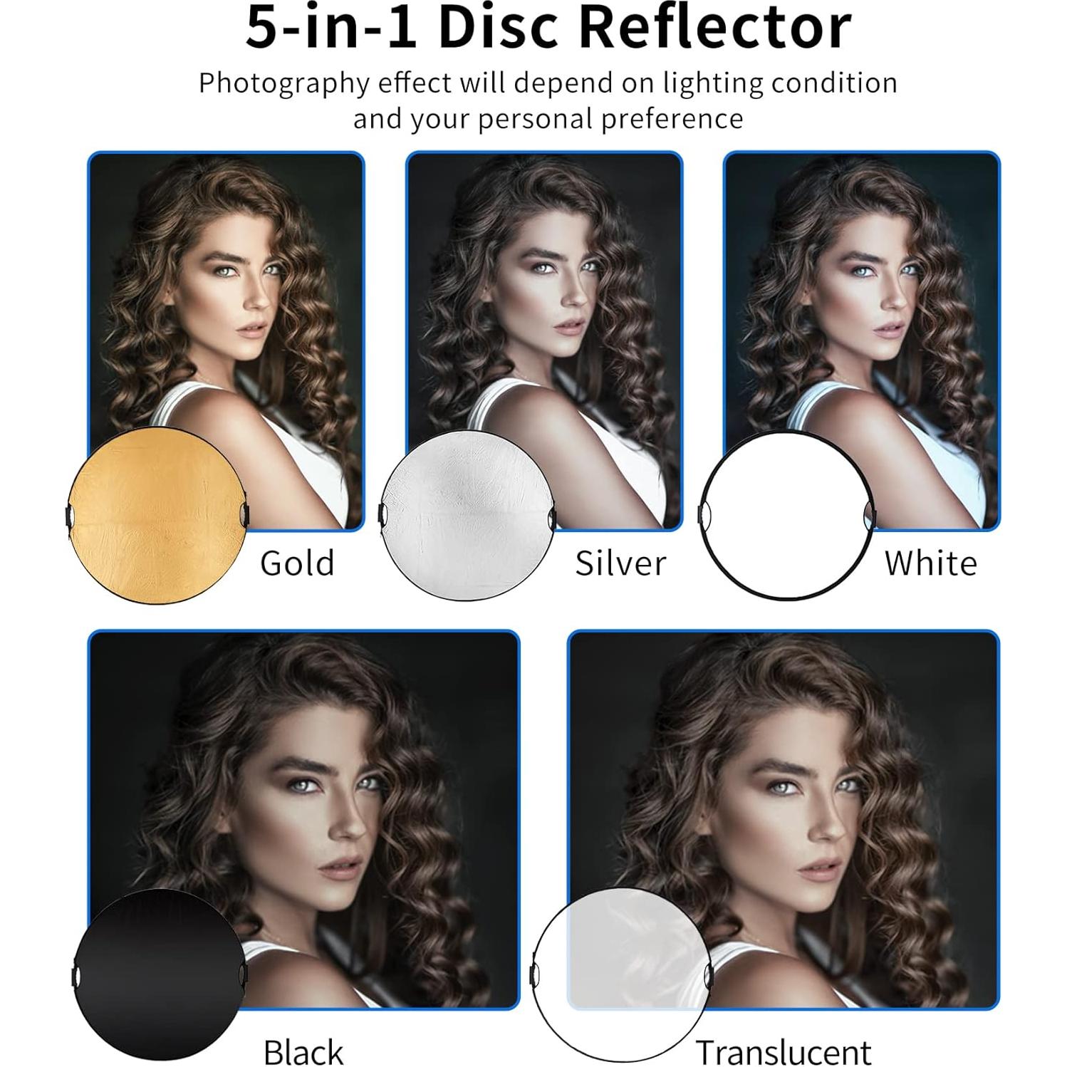 Kit de Soporte para Reflector Selens 24" 5-en-1 Ajustable