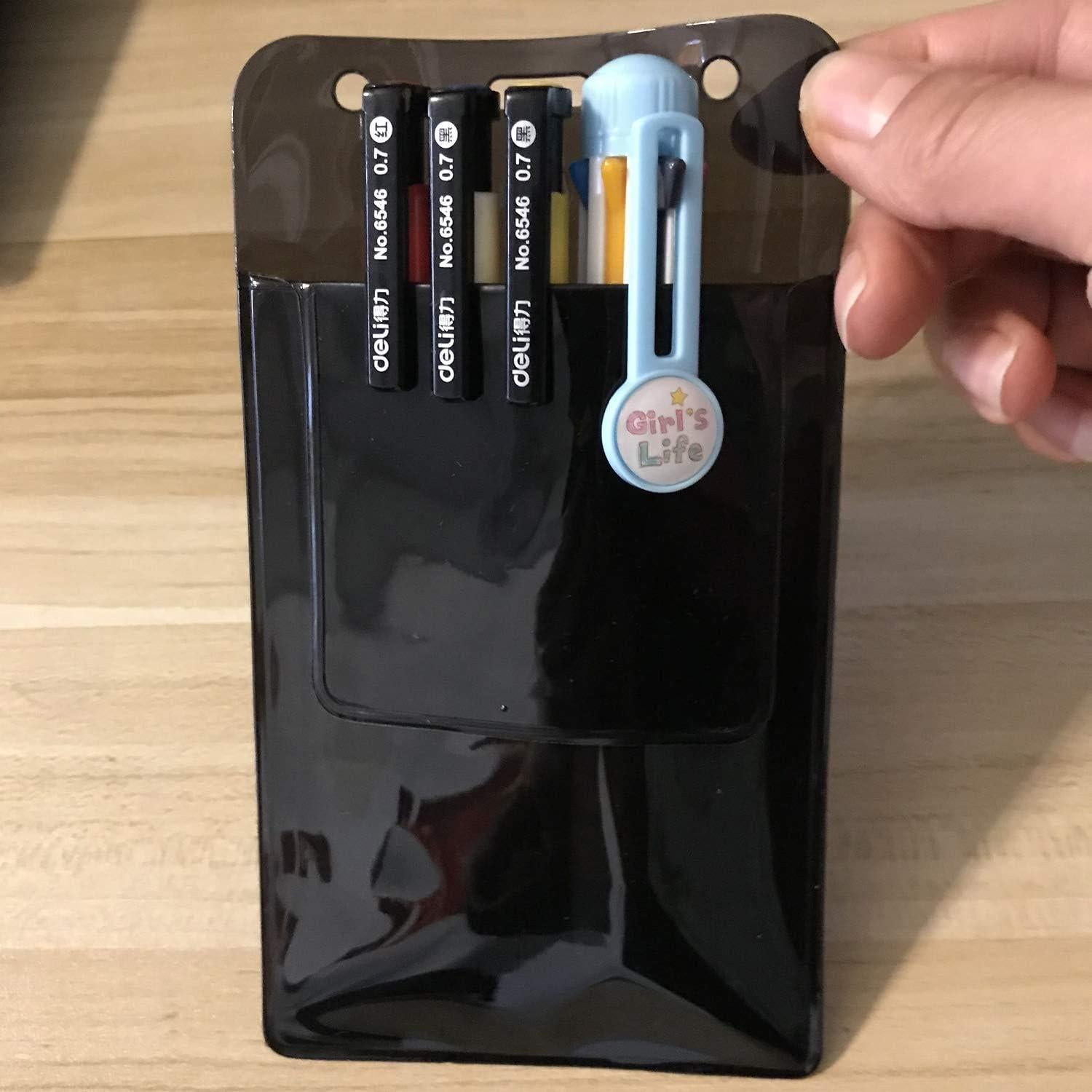 Protectores de Bolsillo YOUOWO 6 Piezas PVC Negro 9x12.5cm