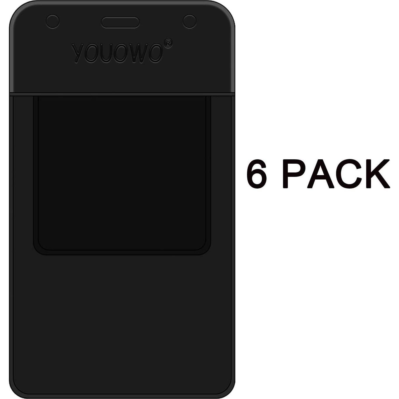 Protectores de Bolsillo YOUOWO 6 Piezas PVC Negro 9x12.5cm
