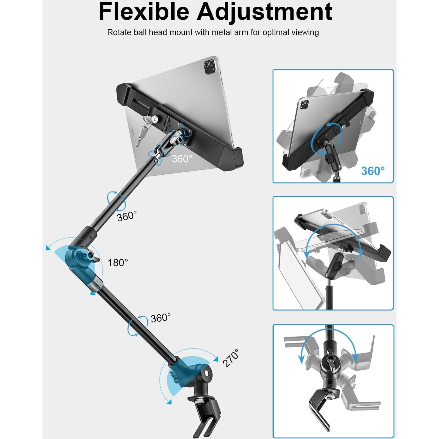 Soporte de Tablet Woleyi para Coche 9-14" Antirrobo