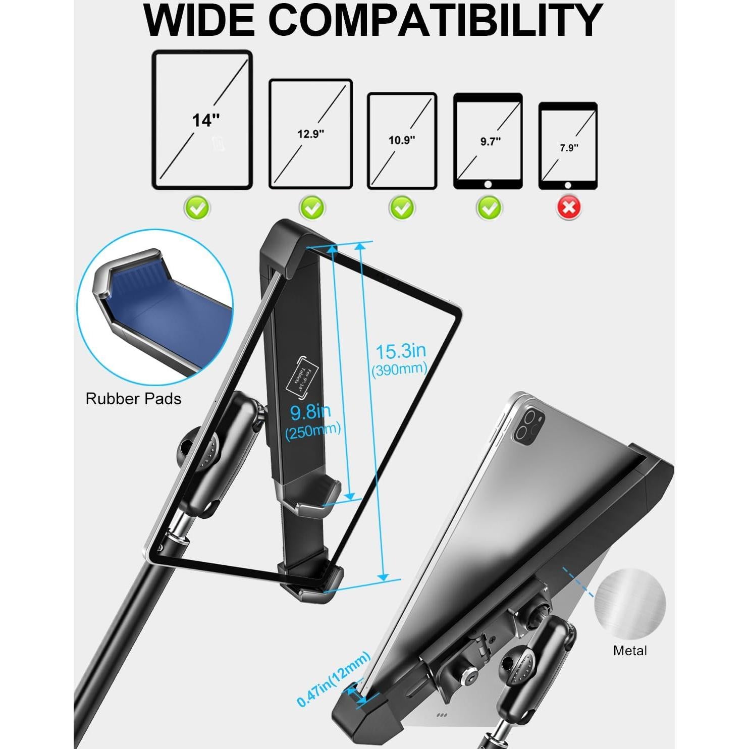 Soporte de Tablet Woleyi para Coche 9-14" Antirrobo