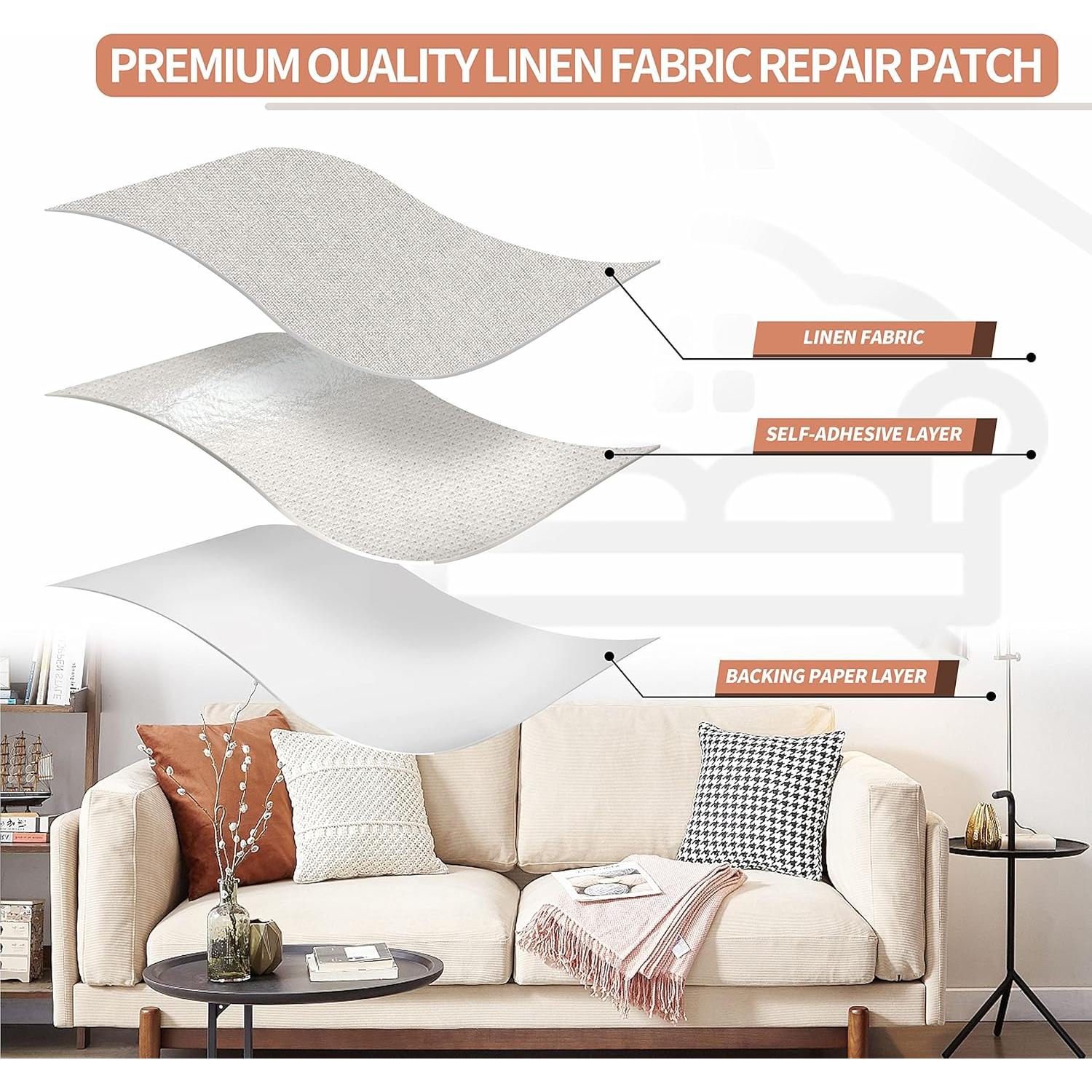 Parche Autoadhesivo de Lino Beige 30.48x101.6 cm KING MOUNTAIN