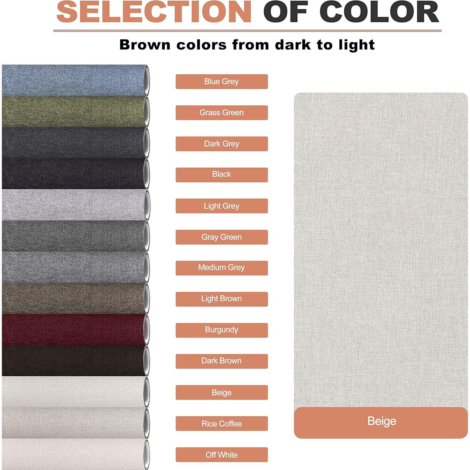 Parche Autoadhesivo de Lino Beige 30.48x101.6 cm KING MOUNTAIN