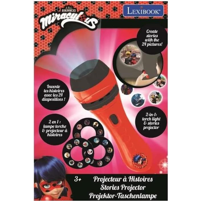 Proyector de Historias Lexibook Miraculous 2 en 1 con Linterna