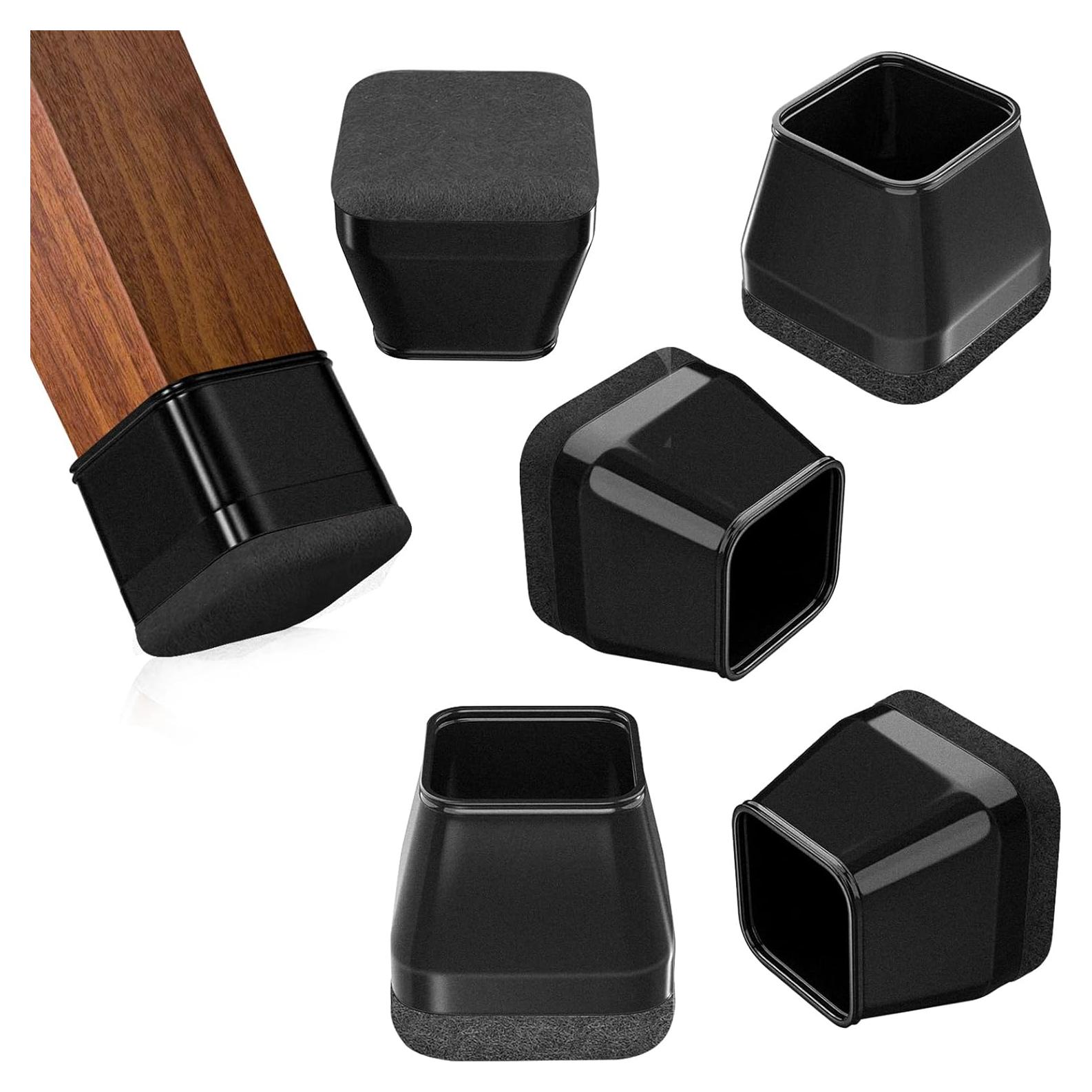16 Protectores de Suelo BAIPOK para Patas de Sillas Cuadradas