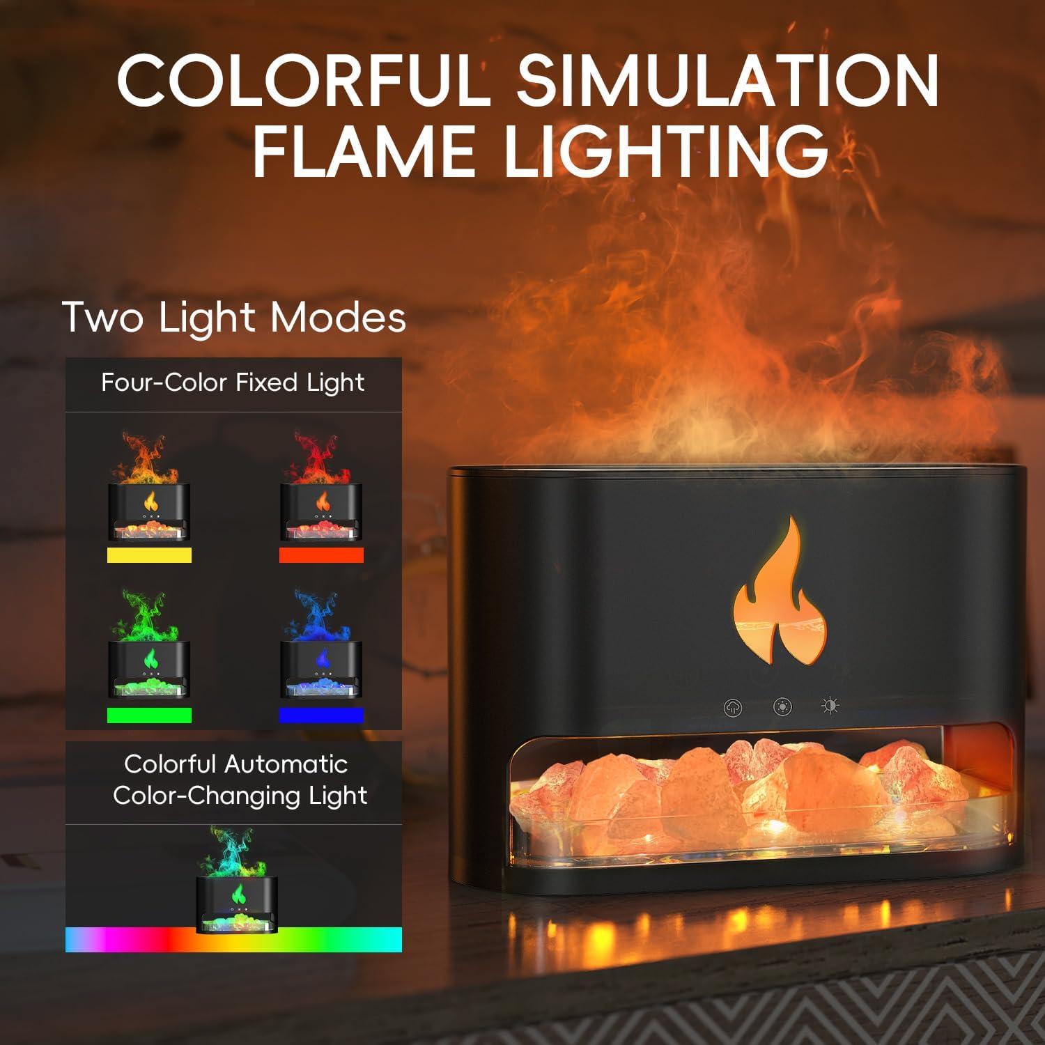 Difusor de Llama de Chimenea Yaledi 250ml Aromaterapia USB