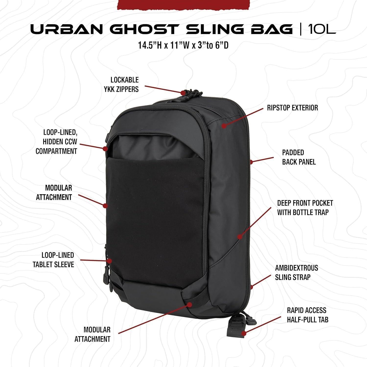 Bolsa Bandolera Táctica Vertx F1 VTX5304 10L Negra