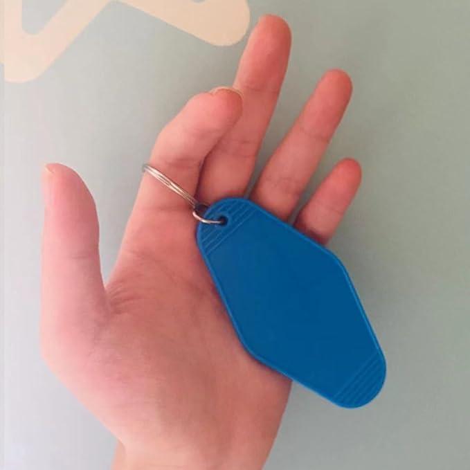 Llavero de Casa de Playa Azul para Adultos Unisex