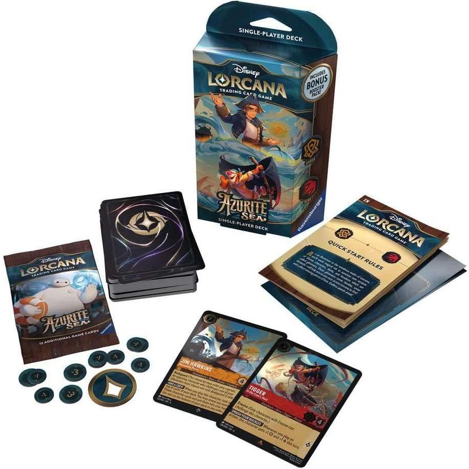 Mazo de Inicio Disney Lorcana Ravensburger Mar de Azurita 60 cartas