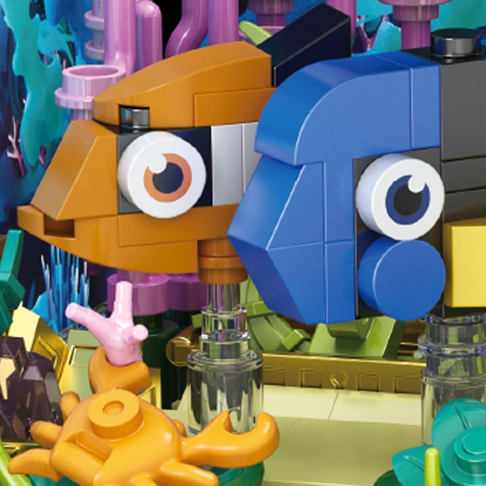 Conjunto de Bloques de Construcción RiceBlock 875 Piezas Acuario