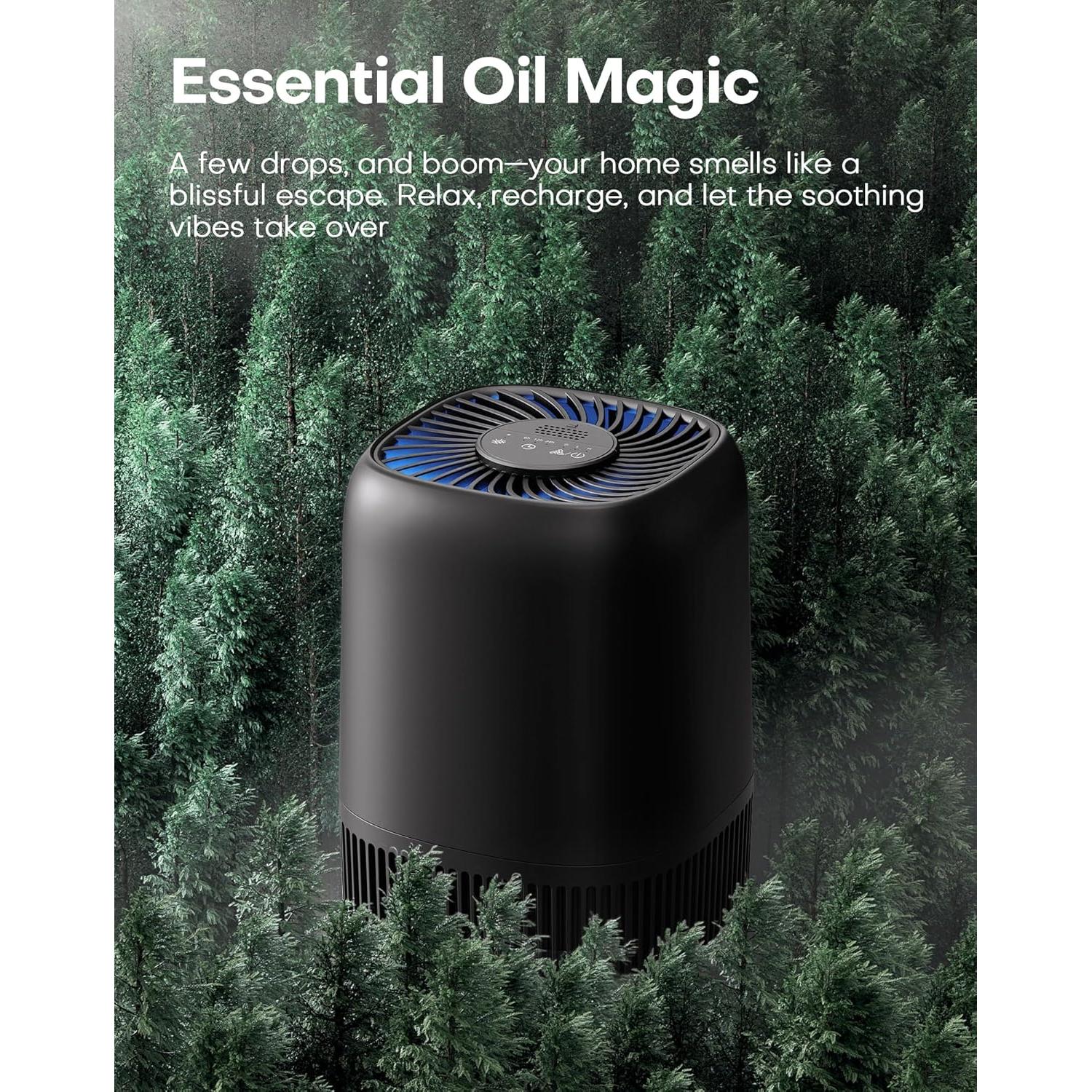 Purificador de Aire HEPA VOOPNU DH-JH12 Negro 99.97% 250 m²