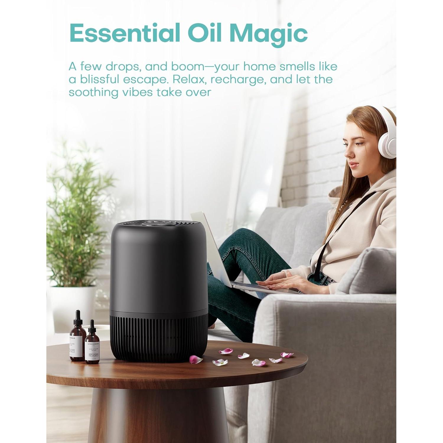 Purificador de Aire HEPA VOOPNU DH-JH12 Negro 99.97% 250 m²