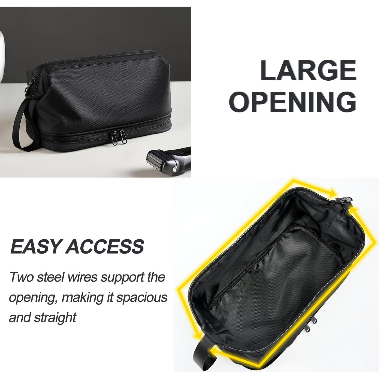 Bolsa de Aseo de Viaje Grande Impermeable TB009 Negra