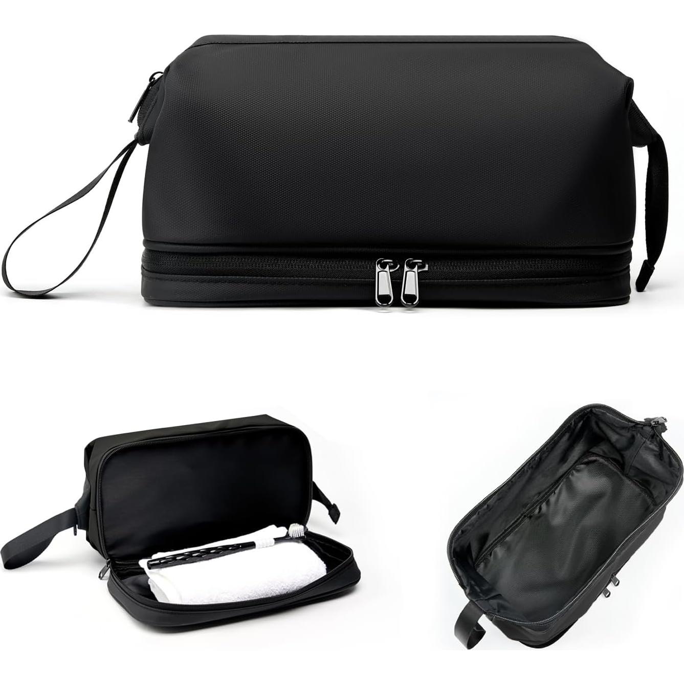 Bolsa de Aseo de Viaje Grande Impermeable TB009 Negra