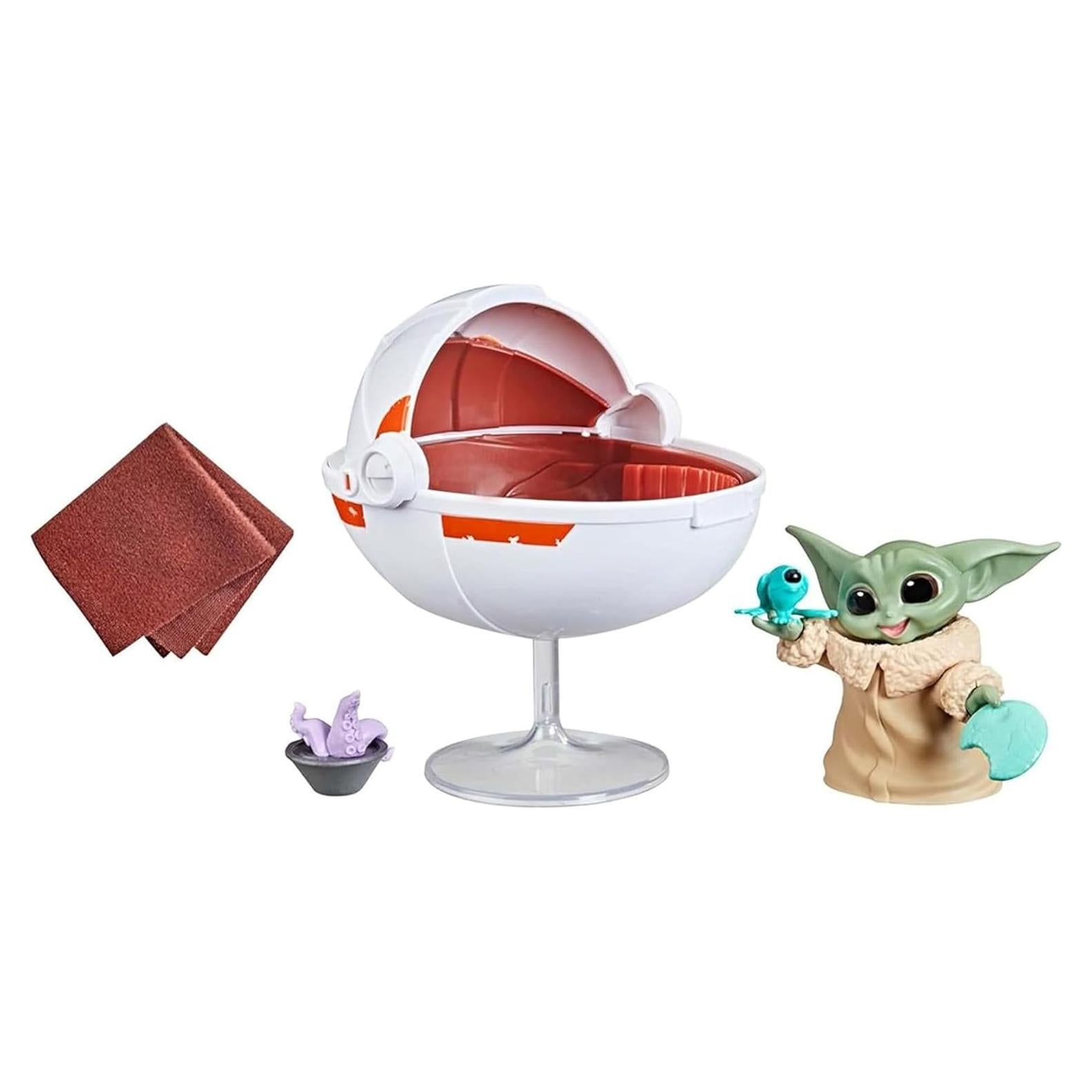 Figura Coleccionable Grogu con Hover-Pram Hasbro 5 Accesorios