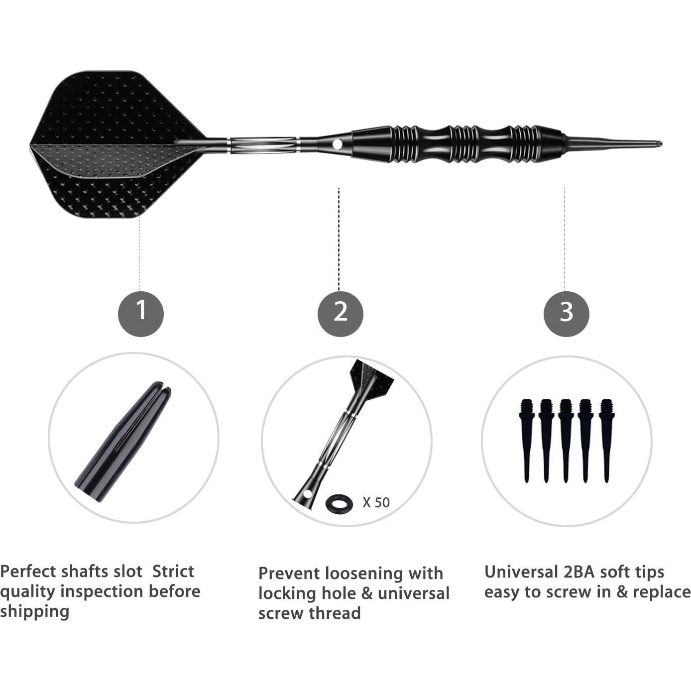 Juego de Dardos de Punta Suave Sanfeng 20g con Estuche