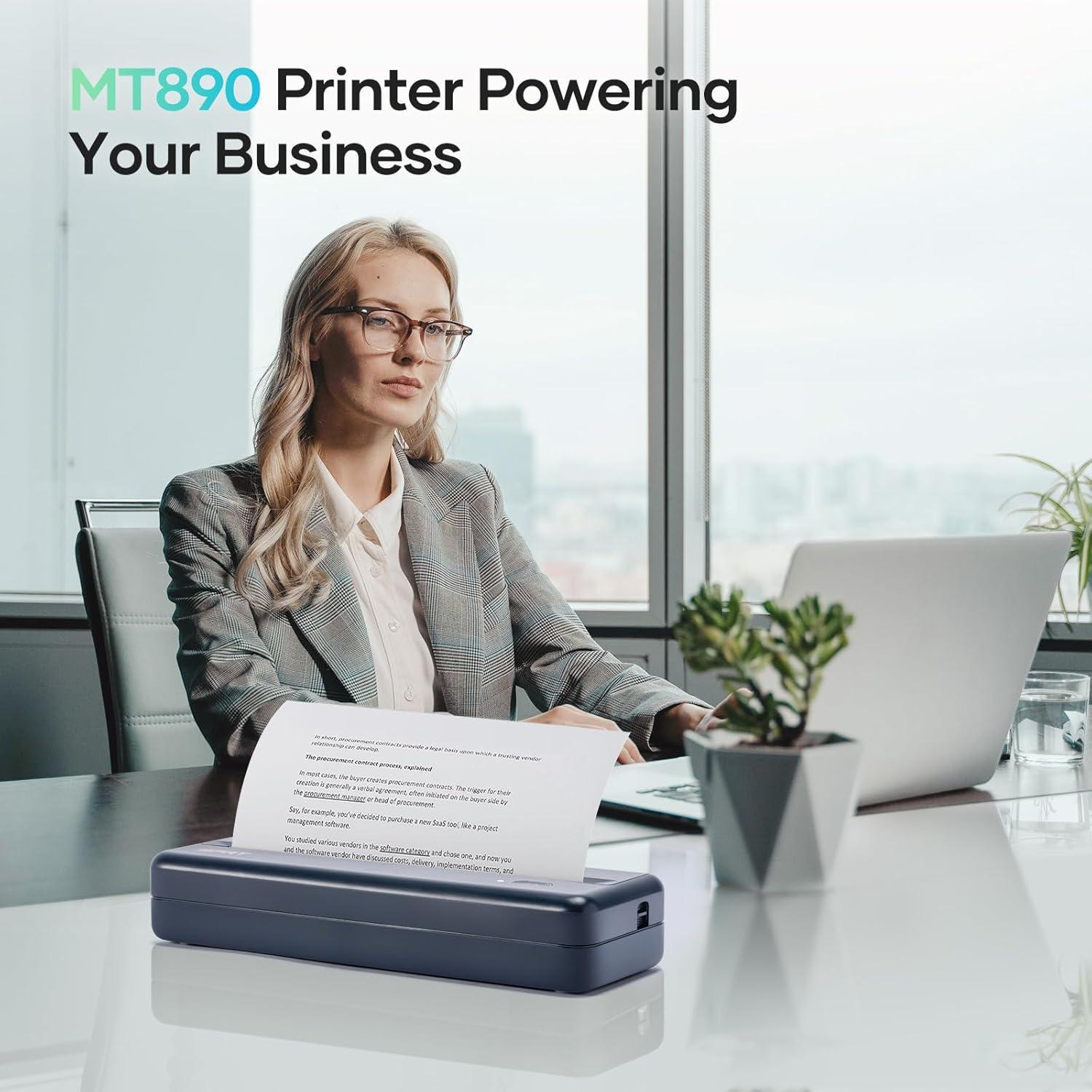 Impresora Térmica Portátil iDPRT MT890 Bluetooth A4 Sin Tinta