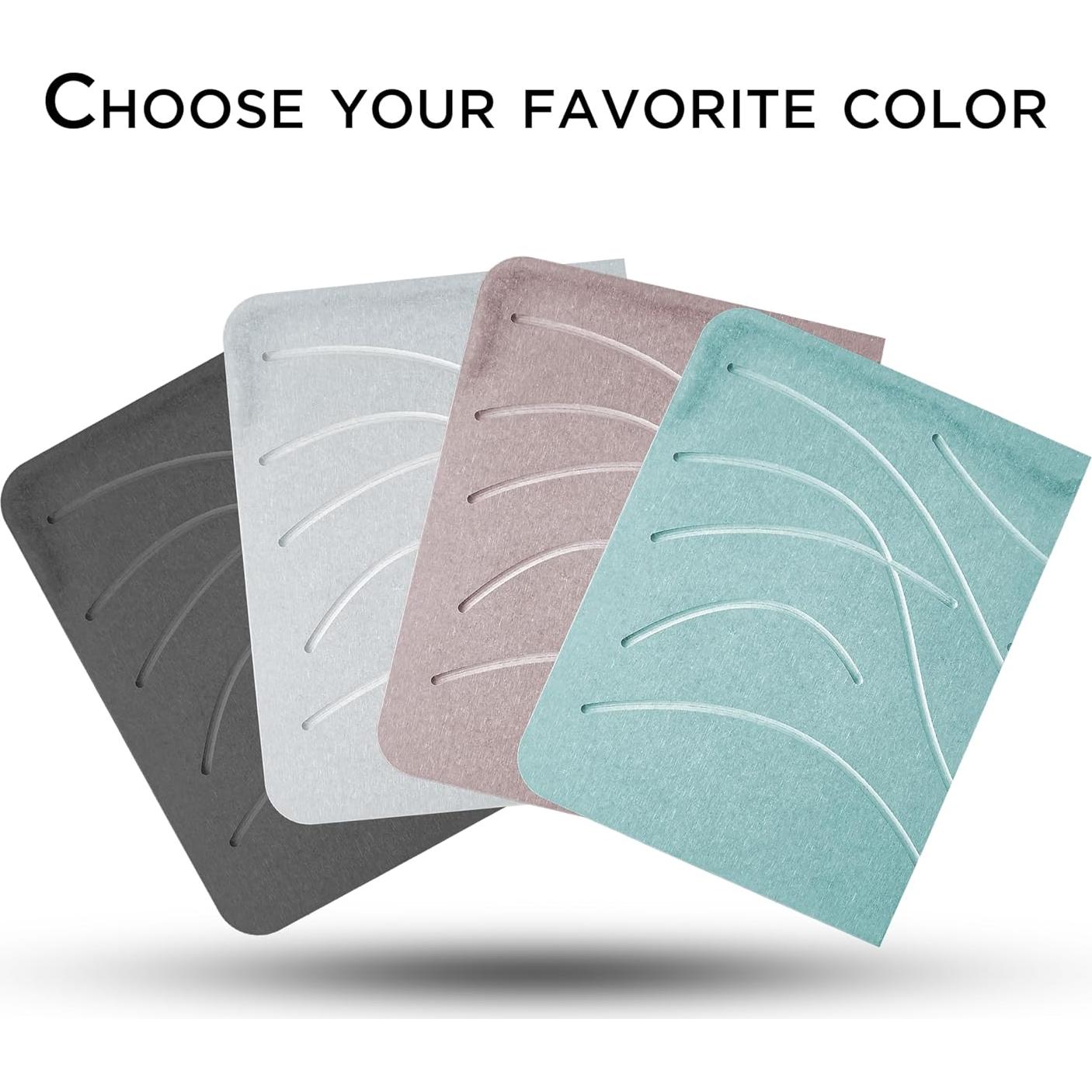 Alfombrilla de Secado de Piedra Diatomácea 60x39 cm Gris Oscuro