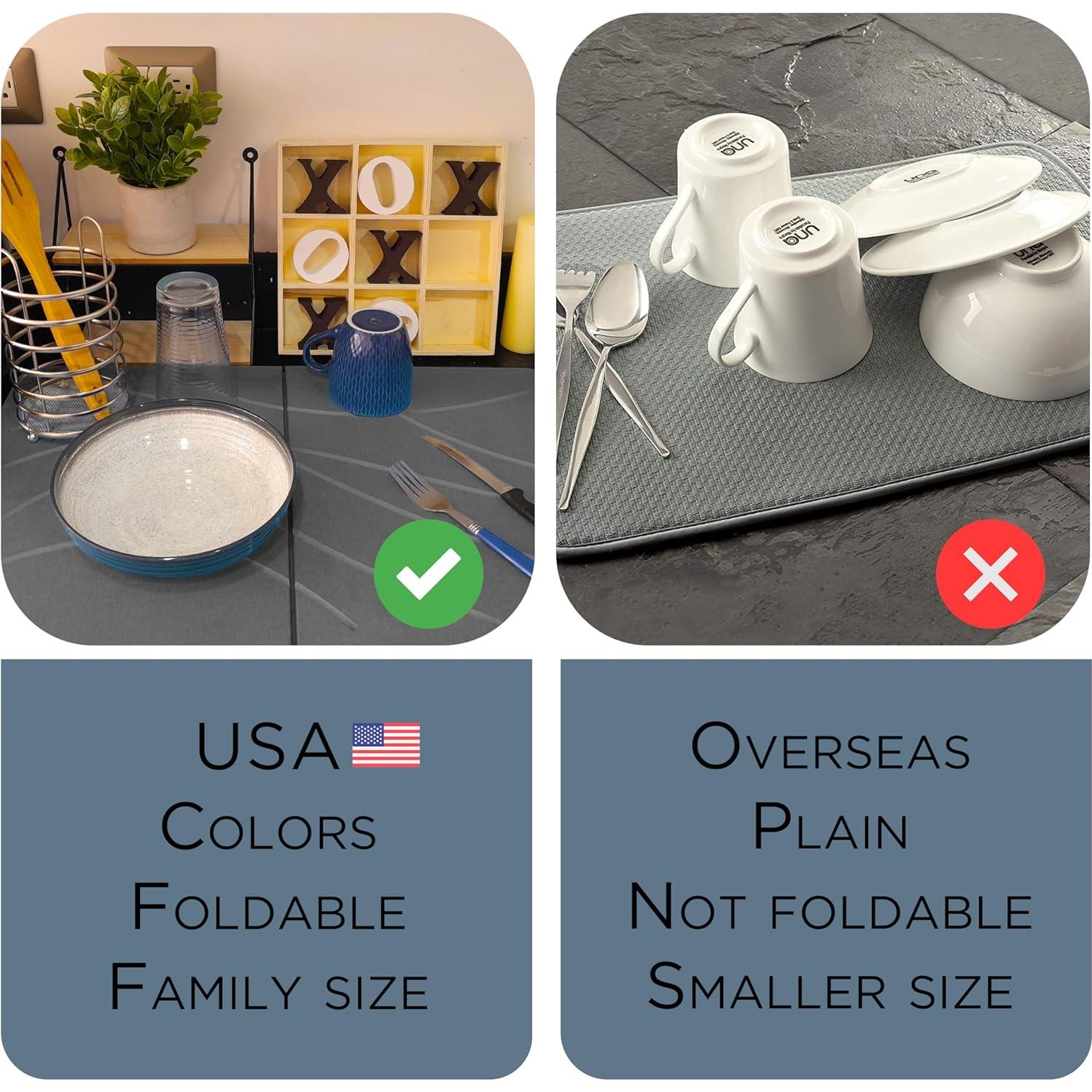 Alfombrilla de Secado de Piedra Diatomácea 60x39 cm Gris Oscuro