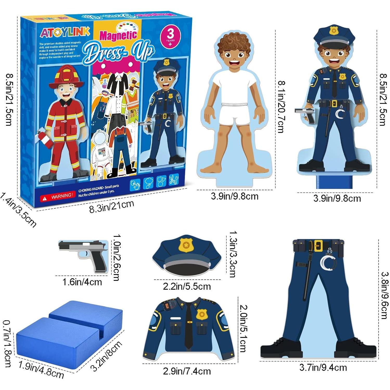 Conjunto de Muñecas Magnéticas Atoylink 40 Piezas Disfraces