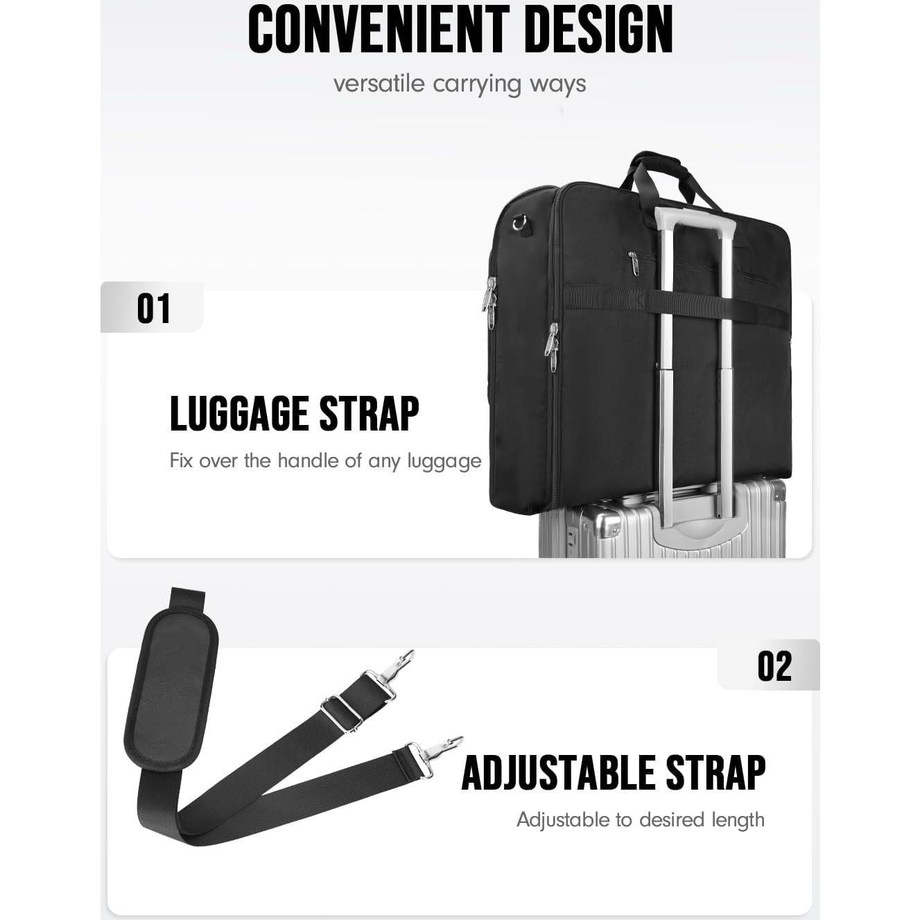 Bolsa de Traje MATEIN Doble Capa para 6 Trajes Negra