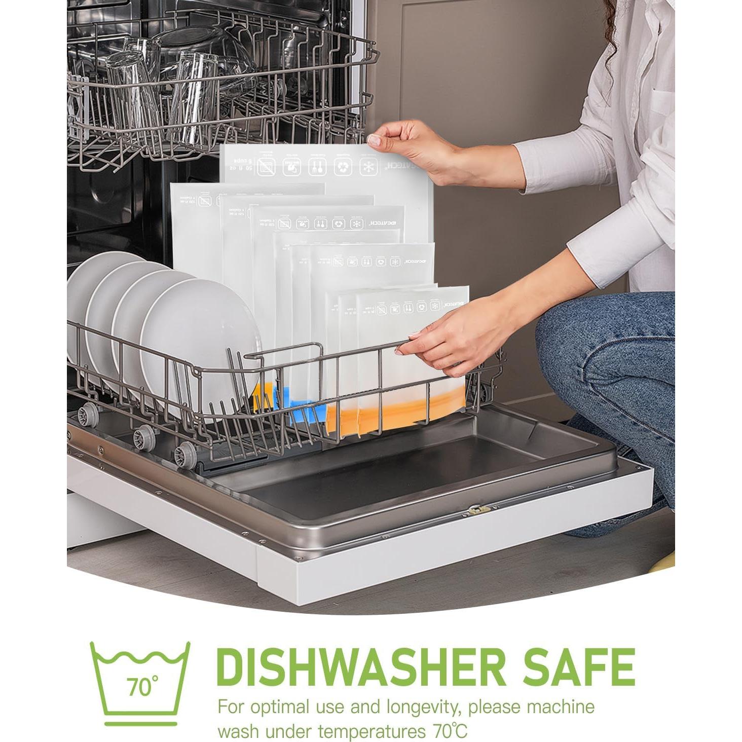 IDEATECH Bolsas Reutilizables para Alimentos 8L Gris PEVA