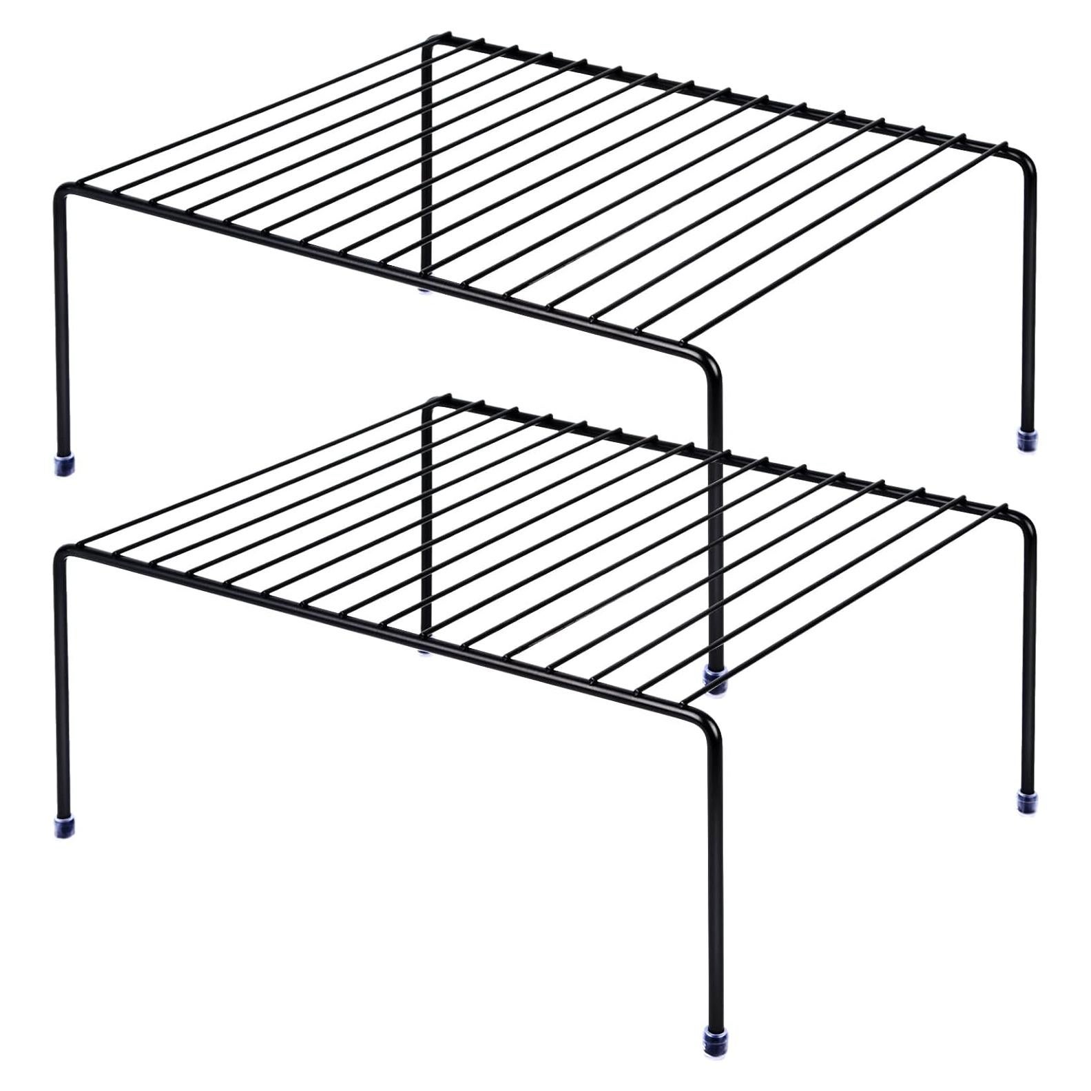 Estante de Almacenamiento SIBAO 2 Niveles Negro 33.4x25.9cm