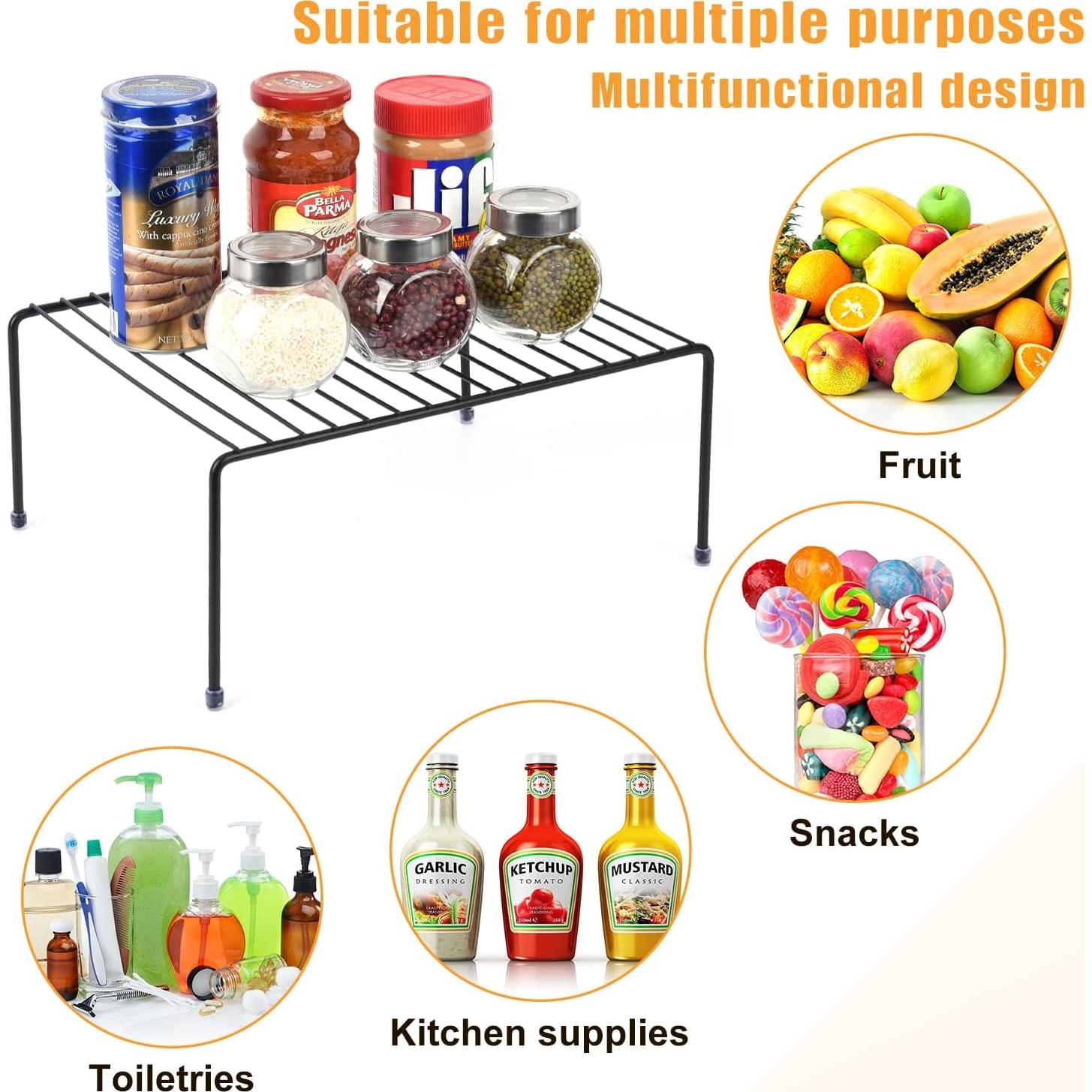 Estante de Almacenamiento SIBAO 2 Niveles Negro 33.4x25.9cm