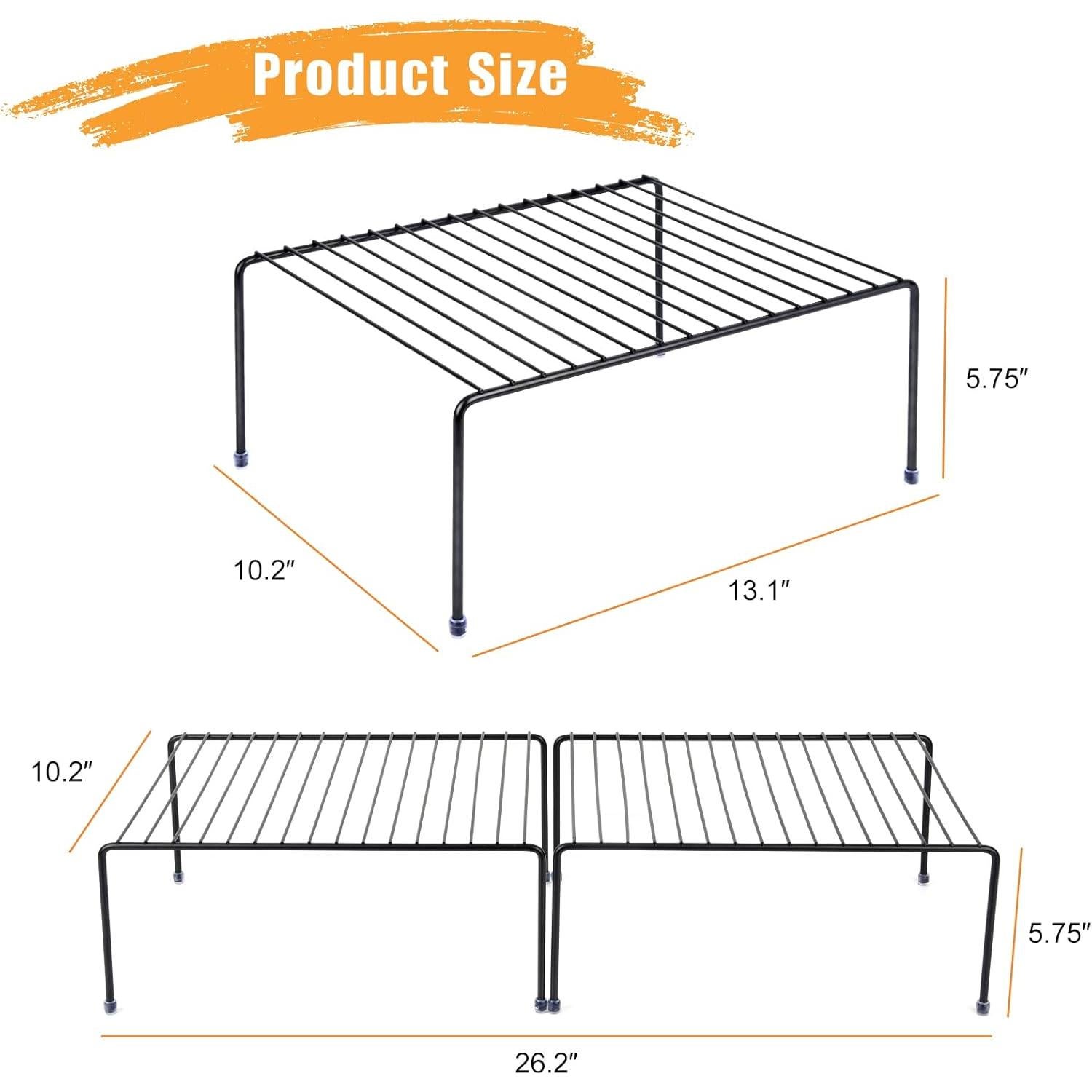 Estante de Almacenamiento SIBAO 2 Niveles Negro 33.4x25.9cm