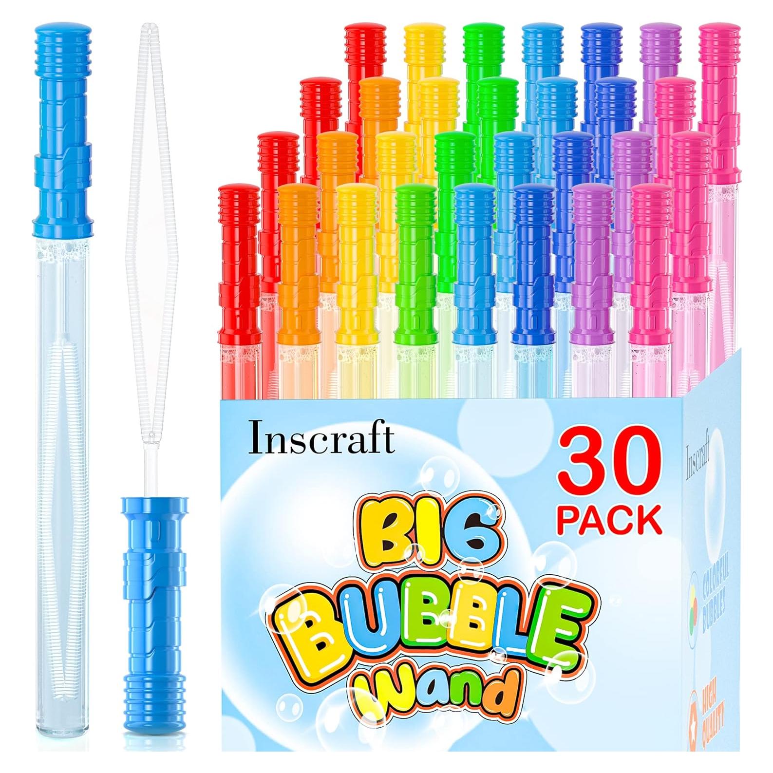 Paquete de 30 Varitas de Burbujas Inscraft 35.56 cm 8 Colores