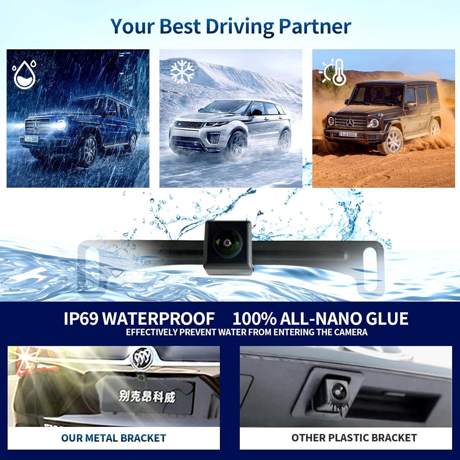 Cámara de Respaldo HD Xiaofeige con Visión Nocturna 170°