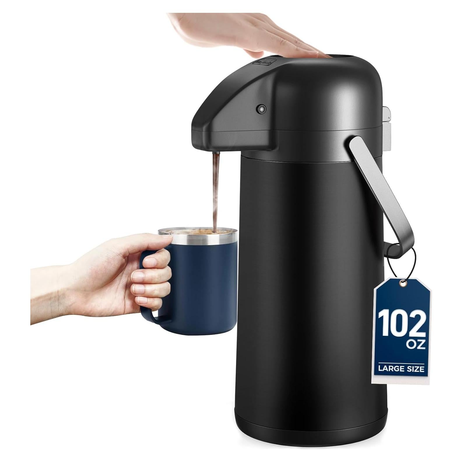 Jarra de café Airpot Gezoss 3L acero inoxidable negro