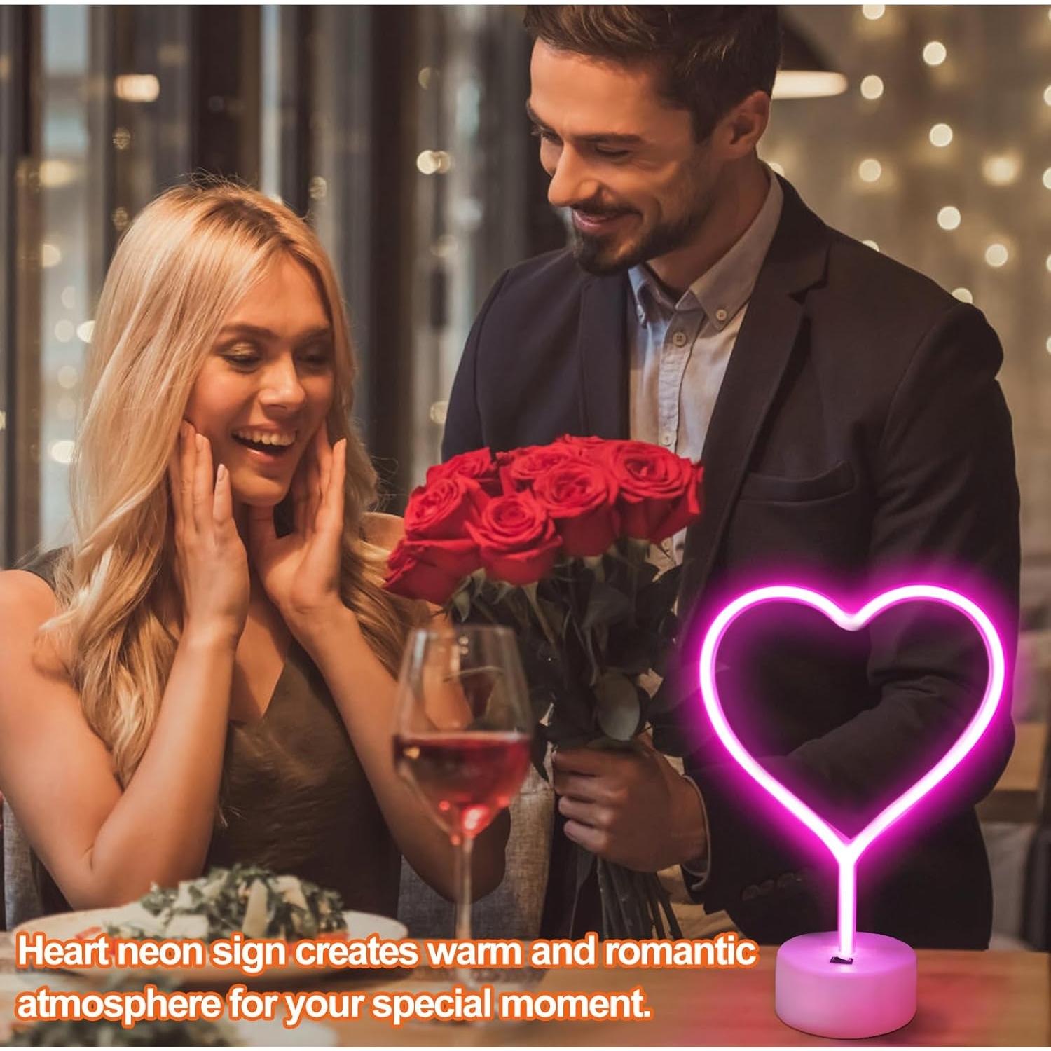 Luz de Neón Corazón LED UrsaMajor - Paquete de 2 Rosa y Púrpura