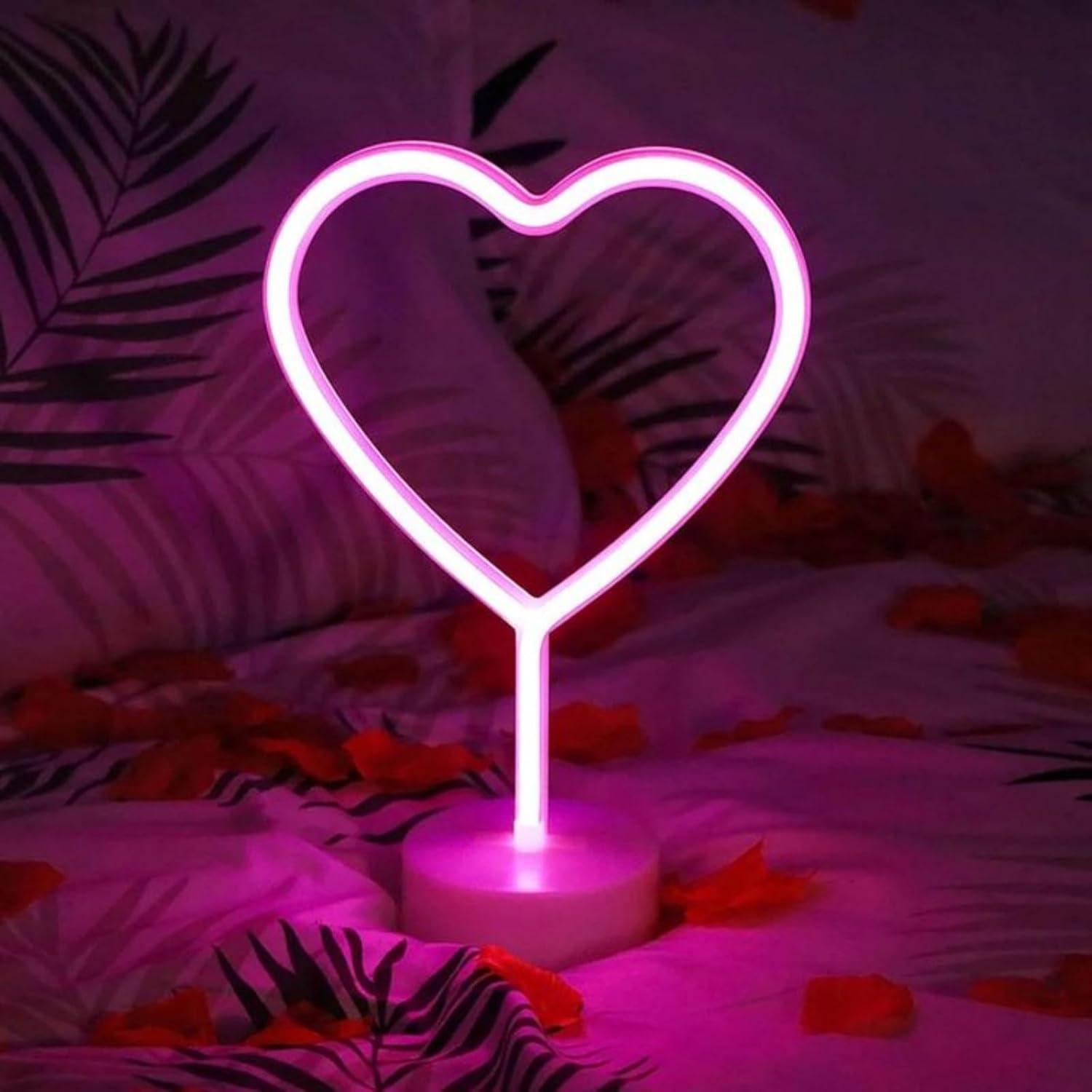 Luz de Neón Corazón LED UrsaMajor - Paquete de 2 Rosa y Púrpura