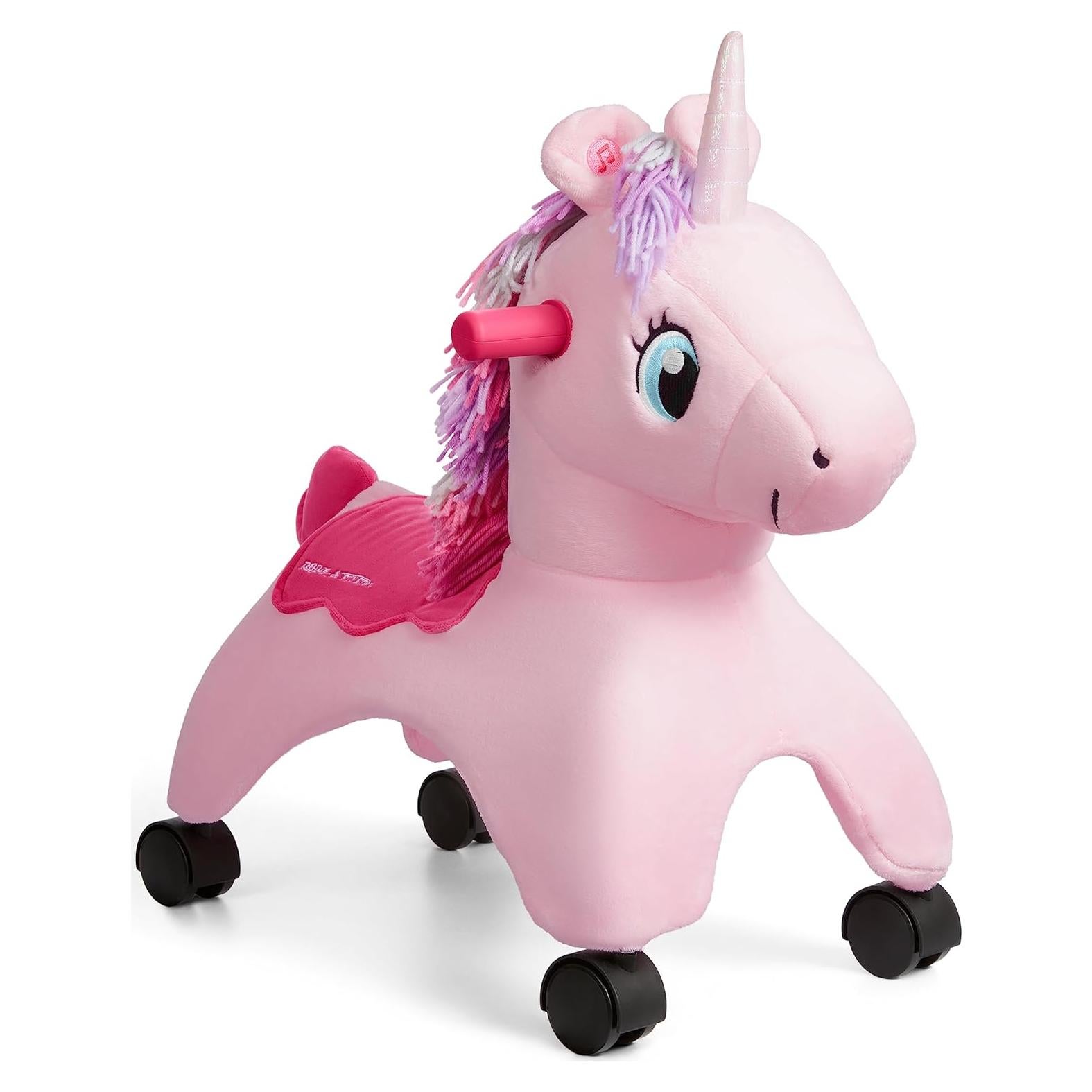 Juguete de Montar Unicornio Rosa Radio Flyer Brillo con Luces
