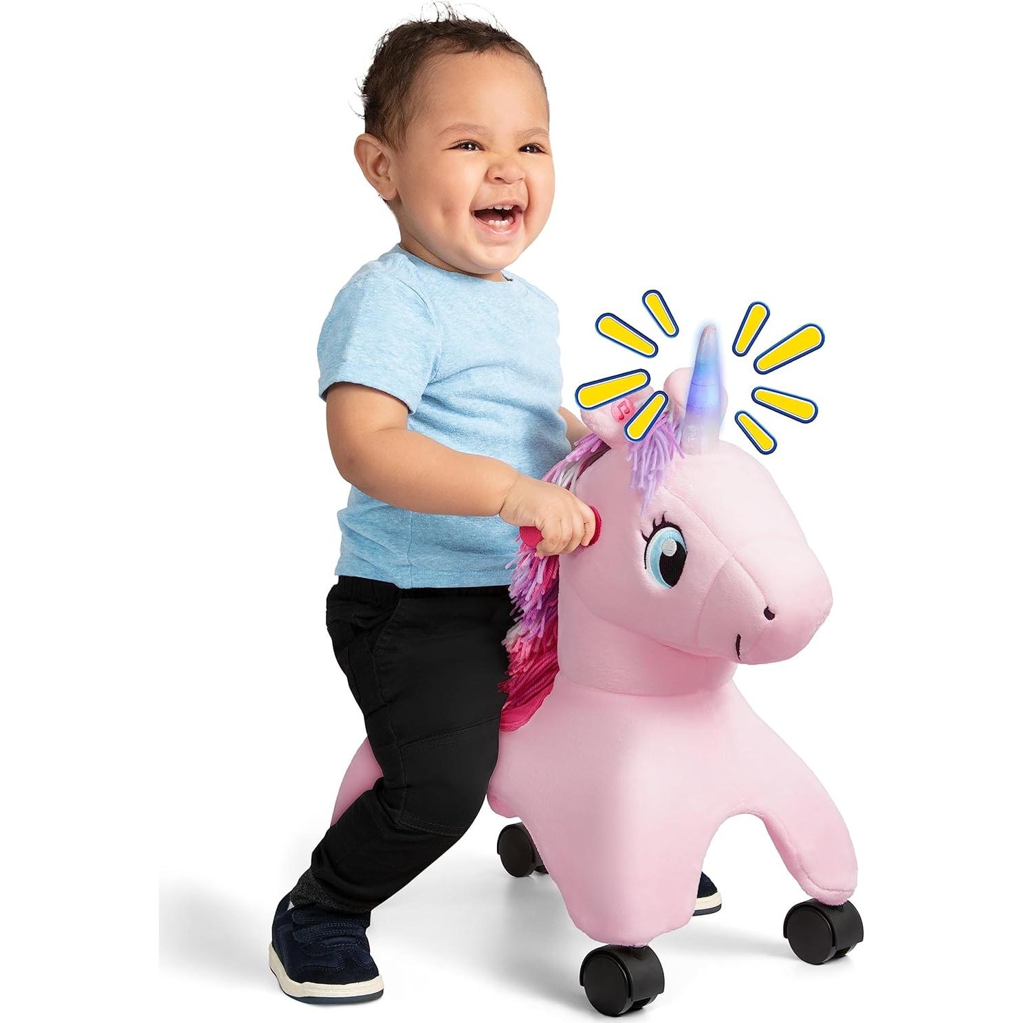 Juguete de Montar Unicornio Rosa Radio Flyer Brillo con Luces