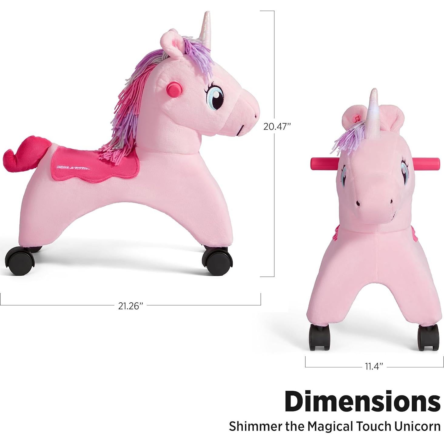 Juguete de Montar Unicornio Rosa Radio Flyer Brillo con Luces