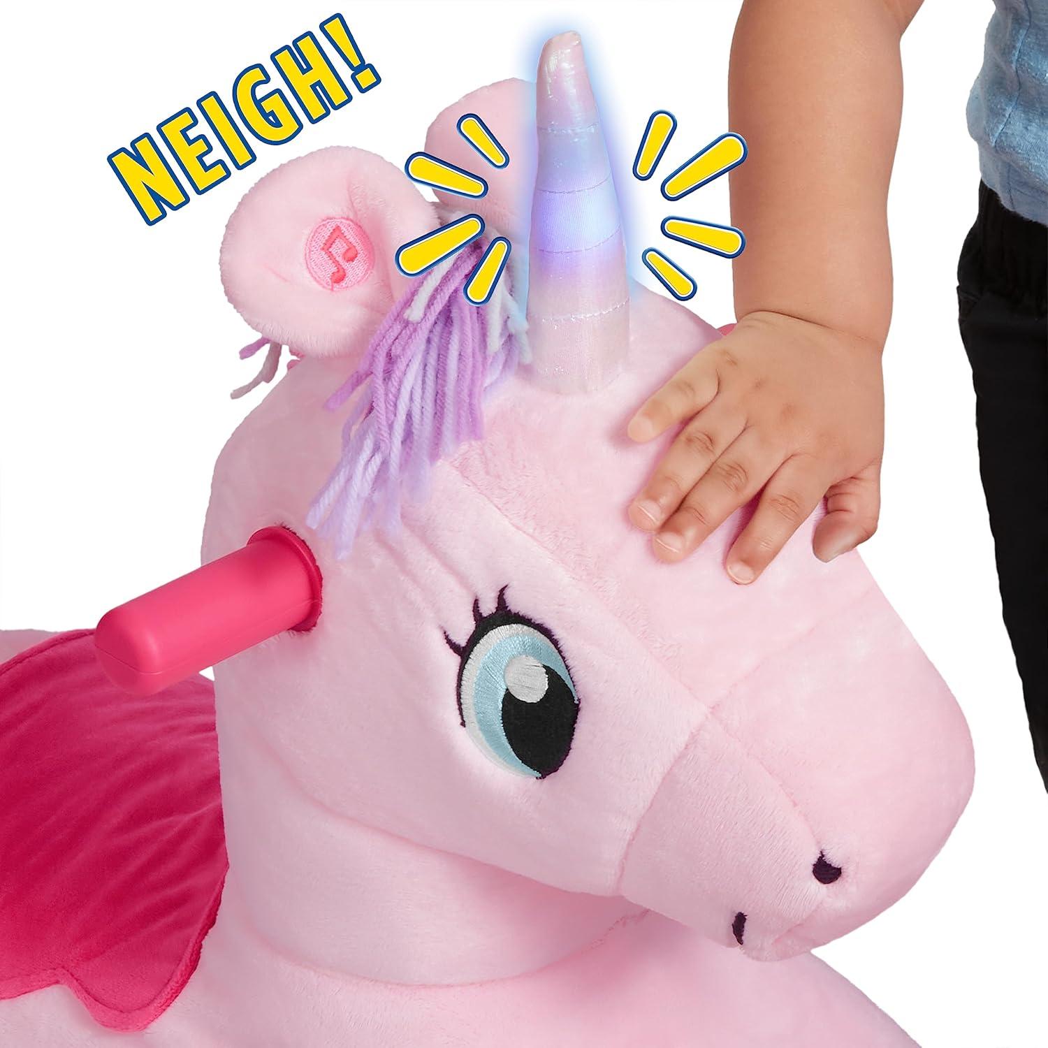 Juguete de Montar Unicornio Rosa Radio Flyer Brillo con Luces