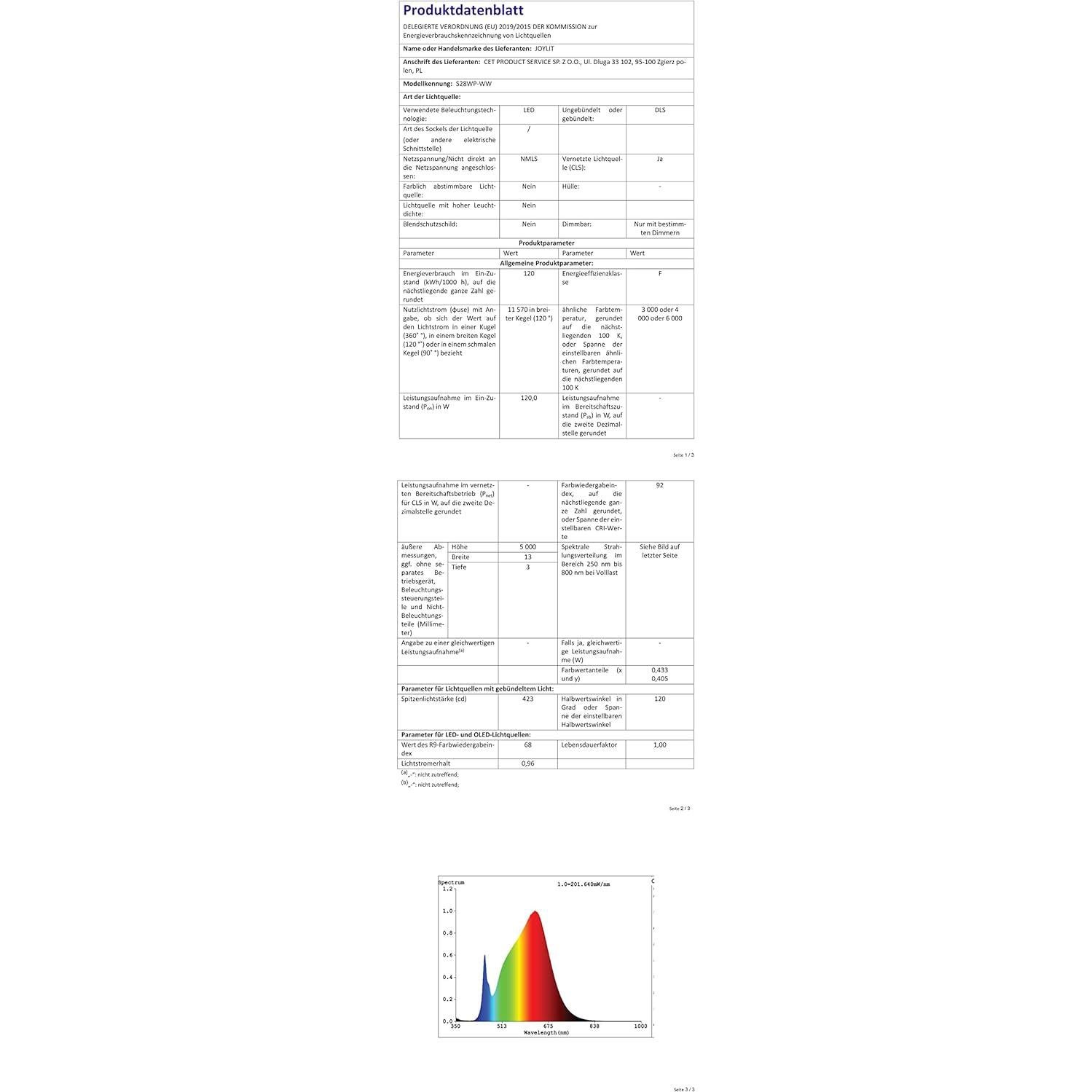 Tira LED JOYLIT 24V 5M IP67 3000K Blanco Cálido 793lm/m